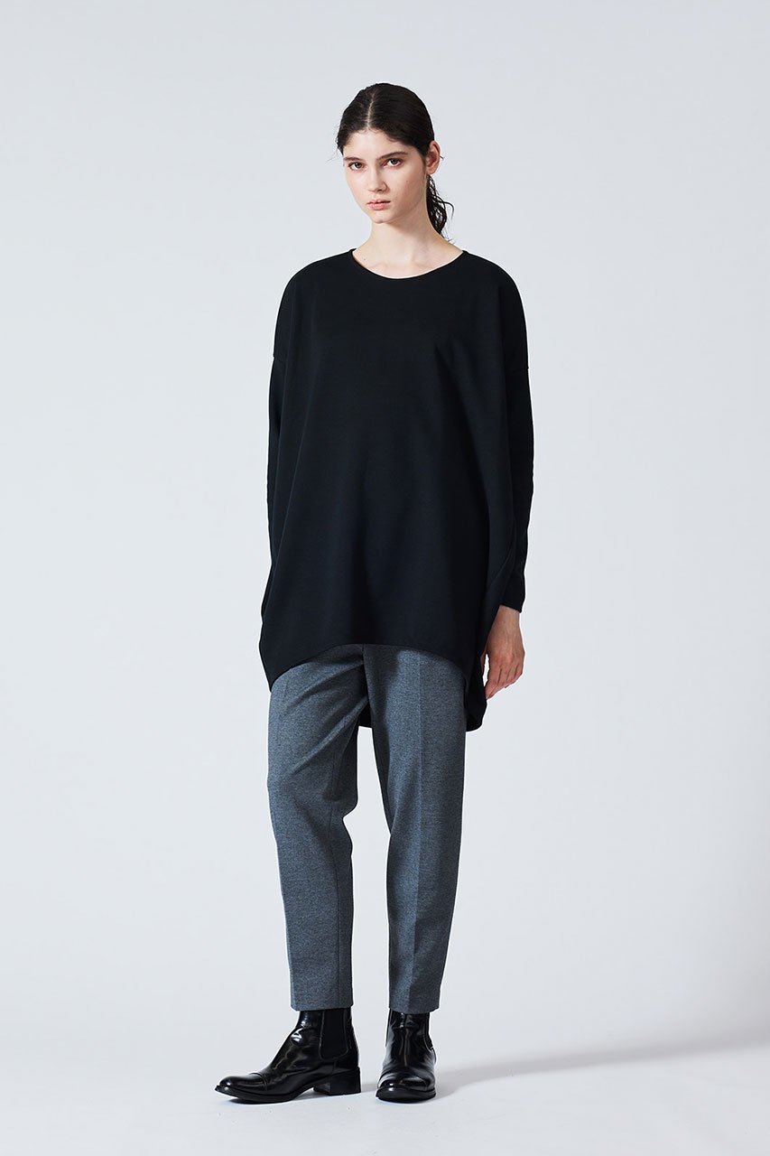 【ミズイロ インド/mizuiro ind】のクルーネックコクーンプルオーバー 人気、トレンドファッション・服の通販 founy(ファニー) 　ファッション　Fashion　レディースファッション　Fashion for Women　トップス・カットソー　Cut & Sew Tops　シャツ・ブラウス・オフィスカジュアル　Elegant Blouses & Button-Ups　ロングTシャツ・Tシャツ　Longline T-Shirts & Tees　カジュアルプルオーバー・ニットトップス　Pullovers & Knit Tops / Casual Pullovers　カットソー・ベーシックTシャツ　Cut-and-Sewn Tops / Stretch Tees & Basics　スリーブ　Sleeve, Long Sleeve / Short Sleeve　ベーシック　Basic, Essential　ロング　Long, Long-Length　other-6|ID: prp329100004715385 ipo3291000000035744093