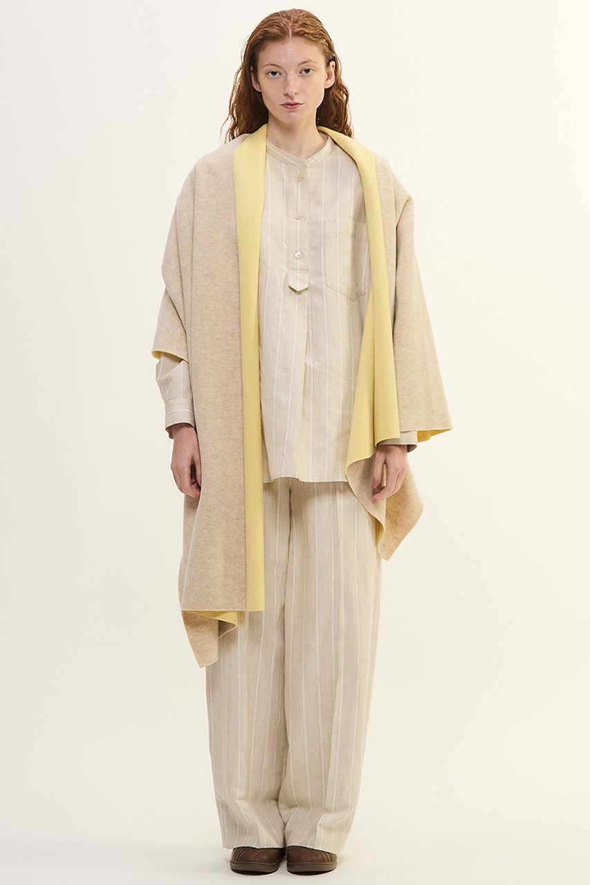 【プレインピープル/PLAIN PEOPLE】のカシミヤフリース片袖ストール インテリア・キッズ・メンズ・レディースファッション・服の通販 founy(ファニー) 　ファッション　Fashion　レディースファッション　Fashion for Women　ストール　Soft & Warm Scarves　マフラー・スヌード / 冬小物の定番　Scarves & Mufflers　なめらか　Smooth, Silky Texture　ストール　Stole, Wrap　マフラー　Scarf, Muffler　リバーシブル　Reversible, Two-Sided　冬　Winter / This Winter　ライトベージュ|ID: prp329100004715387 ipo3291000000035744098