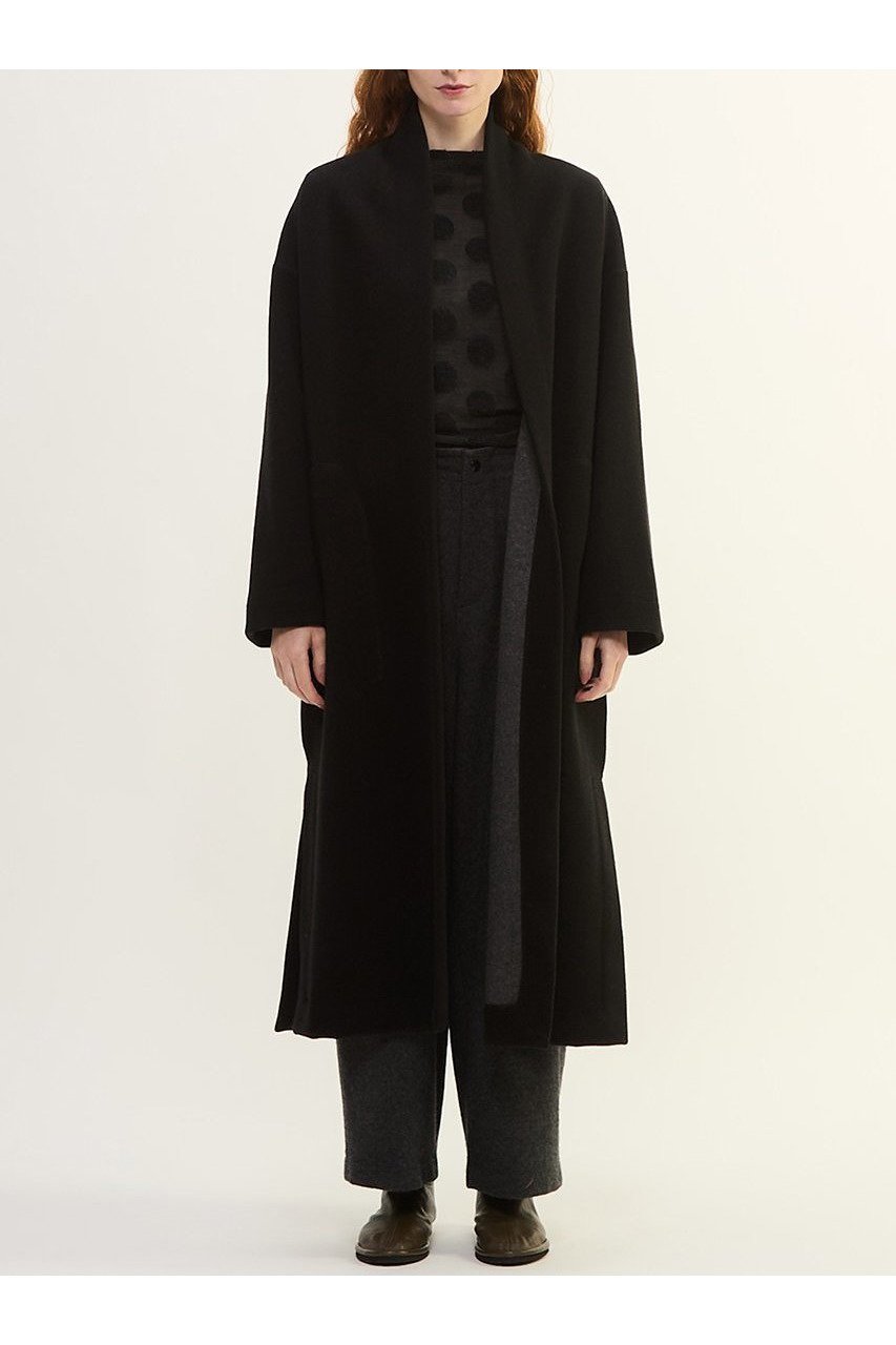 【プレインピープル/PLAIN PEOPLE】のカシミヤフリースコート インテリア・キッズ・メンズ・レディースファッション・服の通販 founy(ファニー) 　ファッション　Fashion　レディースファッション　Fashion for Women　アウター　Coat / Outerwear Collection　コート・ロングコート・ピーコート　Long Coats, Peacoats & More　なめらか　Smooth, Silky Texture　ガウン　Gown, Robe　ストール　Stole, Wrap　スリット　Slit, Slit Detail　タートル　Turtleneck, Turtle Collar　ロング　Long, Long-Length　新作・新入荷　New Arrivals / New In　ブラック|ID: prp329100004715389 ipo3291000000034068392