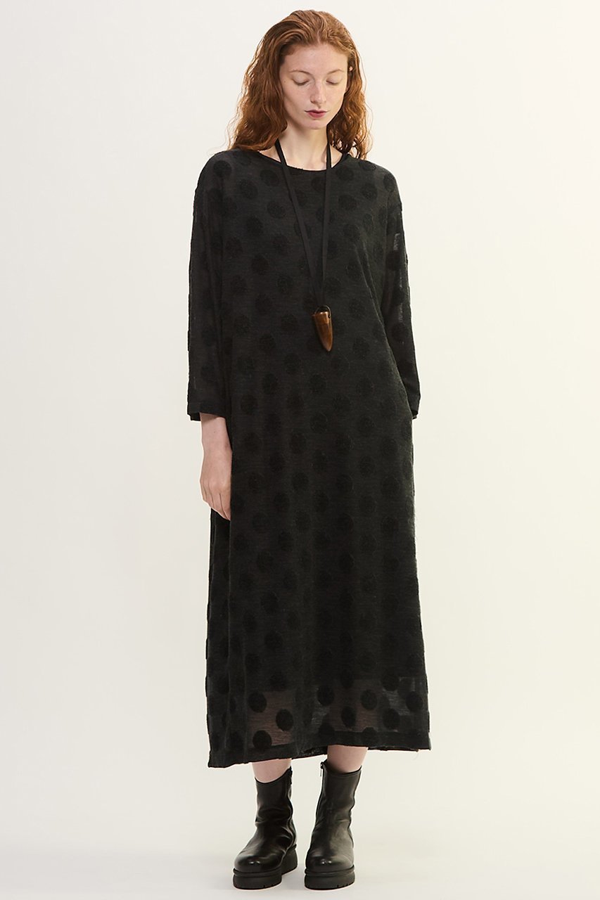 【プレインピープル/PLAIN PEOPLE】のドットジャージワンピース 人気、トレンドファッション・服の通販 founy(ファニー) 　ファッション　Fashion　レディースファッション　Fashion for Women　ワンピース　Dresses　チュニック　Tunic Tops & Dresses　アンダー　Underwear Essentials　シアー　Sheer, See-Through　チュニック　Tunic, Long Top　ドット　Polka Dot, Dot Pattern　ドレス　Dress, One-Piece　リラックス　Relax, Relaxed Fit　ロング　Long, Long-Length　新作・新入荷　New Arrivals / New In　other-4|ID: prp329100004715393 ipo3291000000034068415