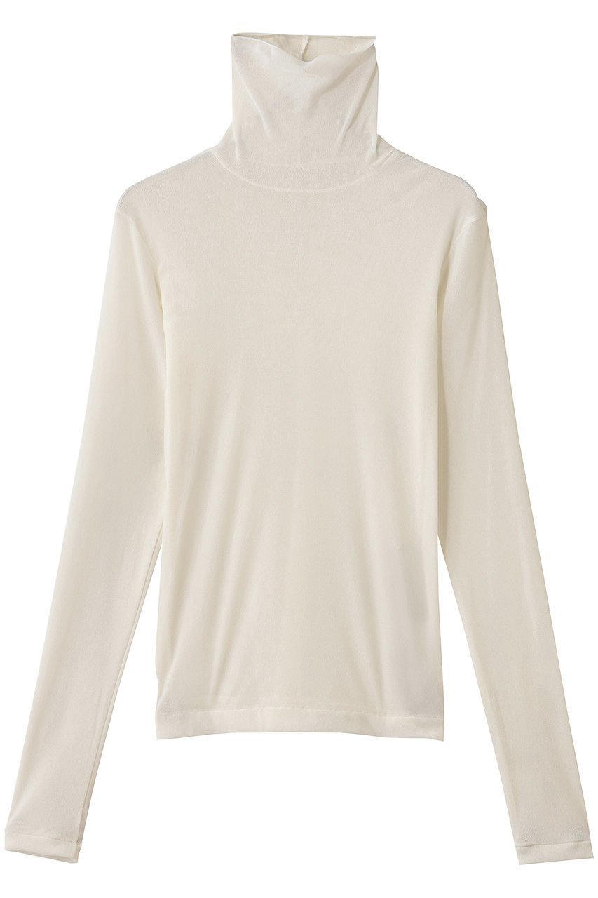 【アルアバイル/allureville】のフロッキーチュルタートル インテリア・キッズ・メンズ・レディースファッション・服の通販 founy(ファニー) 　ファッション　Fashion　レディースファッション　Fashion for Women　トップス・カットソー　Cut & Sew Tops　シャツ・ブラウス・オフィスカジュアル　Elegant Blouses & Button-Ups　ロングTシャツ・Tシャツ　Longline T-Shirts & Tees　カットソー・ベーシックTシャツ　Cut-and-Sewn Tops / Stretch Tees & Basics　コンパクト　Compact, Small Size　シンプル　Simple, Minimal　ジャケット　Jacket, Outerwear　スリーブ　Sleeve, Long Sleeve / Short Sleeve　タートルネック　Turtleneck, High Neck　ロング　Long, Long-Length　エレガント 上品　Elegant　新作・新入荷　New Arrivals / New In　オフホワイト|ID: prp329100004715402 ipo3291000000034068472