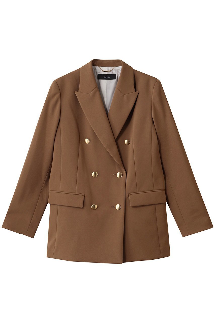 【アルアバイル/allureville】のリオペルダブルブレストジャケット インテリア・キッズ・メンズ・レディースファッション・服の通販 founy(ファニー) 　ファッション　Fashion　レディースファッション　Fashion for Women　アウター　Coat / Outerwear Collection　レディースジャケット・軽アウター　Jackets　おすすめ　Recommended / Our Picks　オケージョン　Occasion Wear　ジャケット　Jacket, Outerwear　デニム　Denim, Jeans Material　フロント　Front, Front Design　マニッシュ　Mannish, Boyish　エレガント 上品　Elegant　ビジネス 仕事 通勤　Business / Work / Commuting　新作・新入荷　New Arrivals / New In　キャメル|ID: prp329100004715404 ipo3291000000034068485