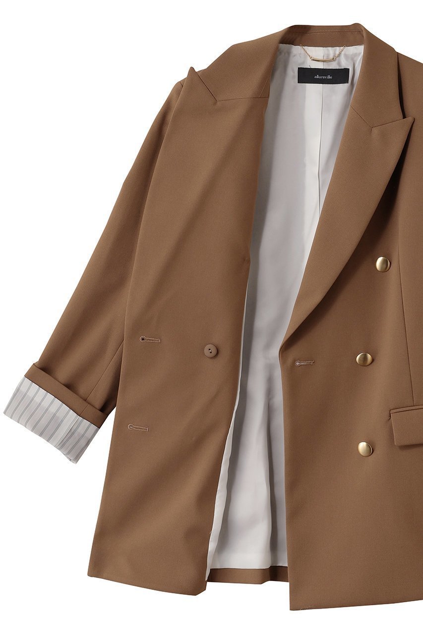 【アルアバイル/allureville】のリオペルダブルブレストジャケット 人気、トレンドファッション・服の通販 founy(ファニー) 　ファッション　Fashion　レディースファッション　Fashion for Women　アウター　Coat / Outerwear Collection　レディースジャケット・軽アウター　Jackets　おすすめ　Recommended / Our Picks　オケージョン　Occasion Wear　ジャケット　Jacket, Outerwear　デニム　Denim, Jeans Material　フロント　Front, Front Design　マニッシュ　Mannish, Boyish　エレガント 上品　Elegant　ビジネス 仕事 通勤　Business / Work / Commuting　新作・新入荷　New Arrivals / New In　other-6|ID: prp329100004715404 ipo3291000000034068495