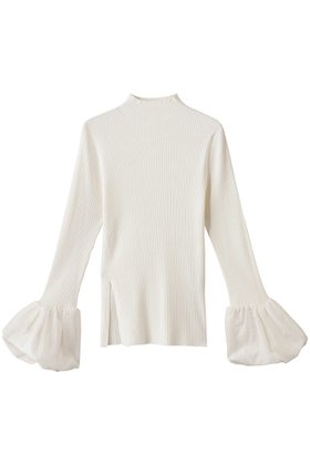 【アルアバイル/allureville】のタフタバルーンSLコンビプルオーバー 人気、トレンドファッション・服の通販 founy(ファニー) ファッション Fashion レディースファッション Fashion for Women トップス・カットソー Cut & Sew Tops ニット Knit Tops & Sweaters カジュアルプルオーバー・ニットトップス Pullovers & Knit Tops / Casual Pullovers コンビ Combo, Combination Style ジャケット Jacket, Outerwear スリット Slit, Slit Detail スリーブ Sleeve, Long Sleeve / Short Sleeve タフタ Taffeta, Structured Fabric バルーン Balloon, Balloon Silhouette ビスチェ Bustier, Corset Top エレガント 上品 Elegant 新作・新入荷 New Arrivals / New In |ID:prp329100004715410
