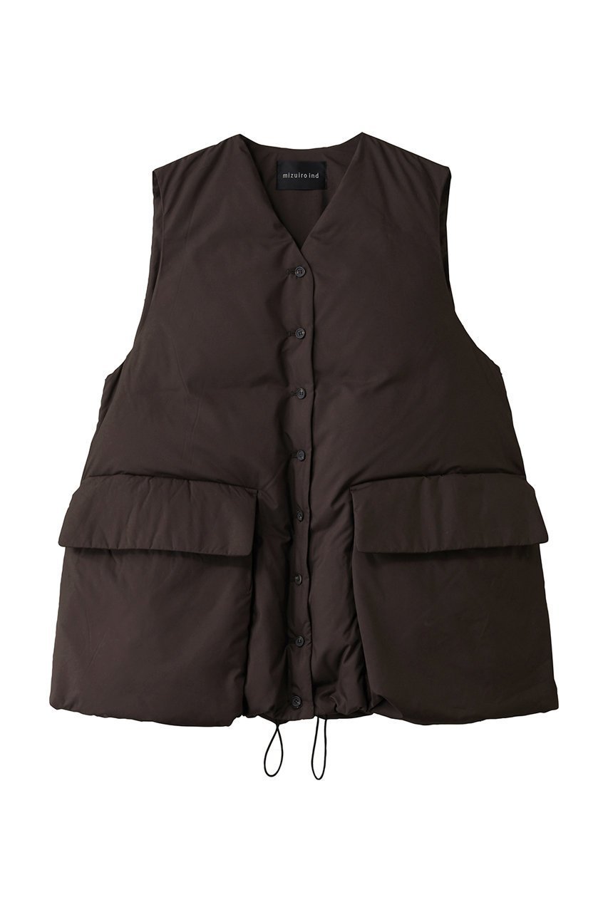 【ミズイロ インド/mizuiro ind】のdown vest ベスト インテリア・キッズ・メンズ・レディースファッション・服の通販 founy(ファニー) 　ファッション　Fashion　レディースファッション　Fashion for Women　アウター　Coat / Outerwear Collection　レディースジャケット・軽アウター　Jackets　ジャケット　Jacket, Outerwear　ダウン　Down, Puffer　フロント　Front, Front Design　ベスト　Vest, Waistcoat　ポケット　Pocket, Pocket Detail　新作・新入荷　New Arrivals / New In　A/W・秋冬　Autumn/Winter　brown|ID: prp329100004715412 ipo3291000000034068539