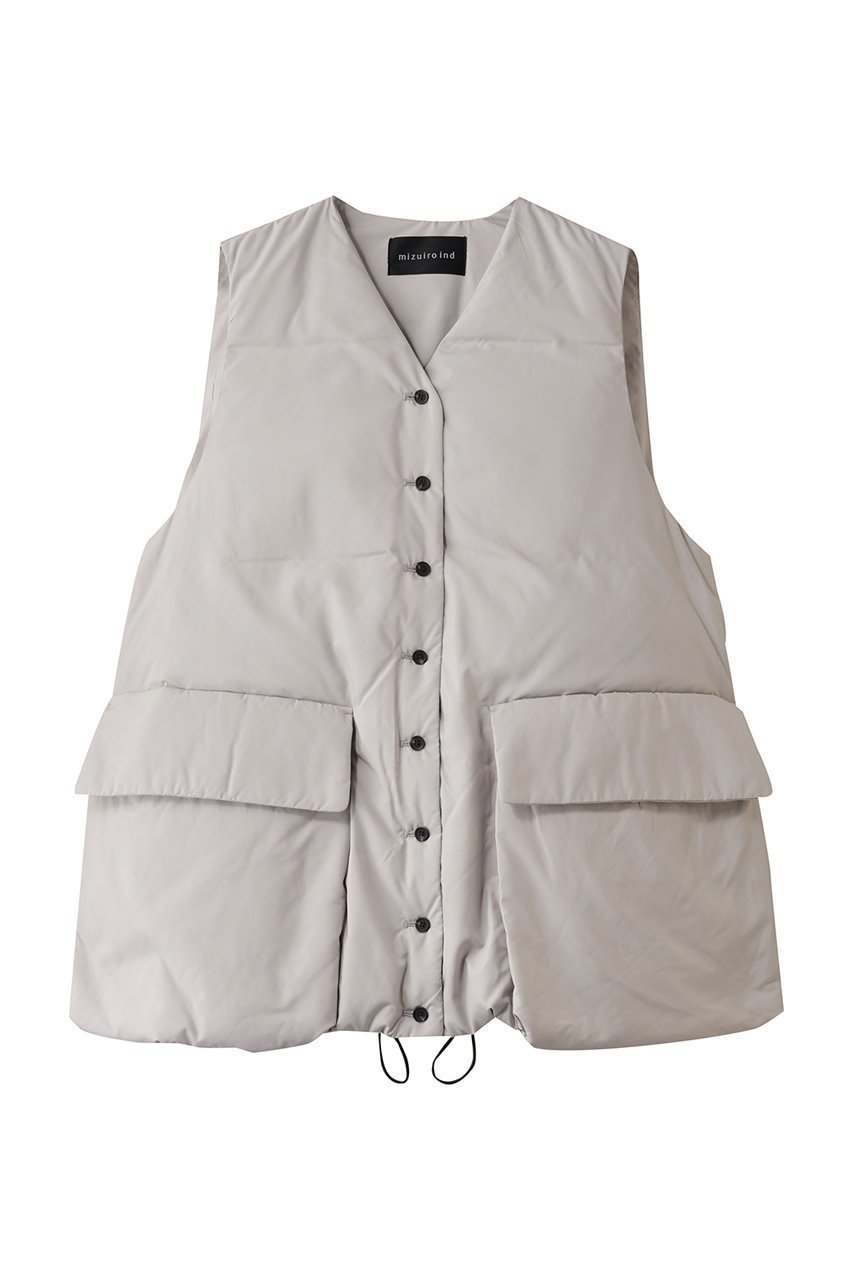 【ミズイロ インド/mizuiro ind】のdown vest ベスト インテリア・キッズ・メンズ・レディースファッション・服の通販 founy(ファニー) 　ファッション　Fashion　レディースファッション　Fashion for Women　アウター　Coat / Outerwear Collection　レディースジャケット・軽アウター　Jackets　ジャケット　Jacket, Outerwear　ダウン　Down, Puffer　フロント　Front, Front Design　ベスト　Vest, Waistcoat　ポケット　Pocket, Pocket Detail　新作・新入荷　New Arrivals / New In　A/W・秋冬　Autumn/Winter　l.gray|ID: prp329100004715412 ipo3291000000034068541