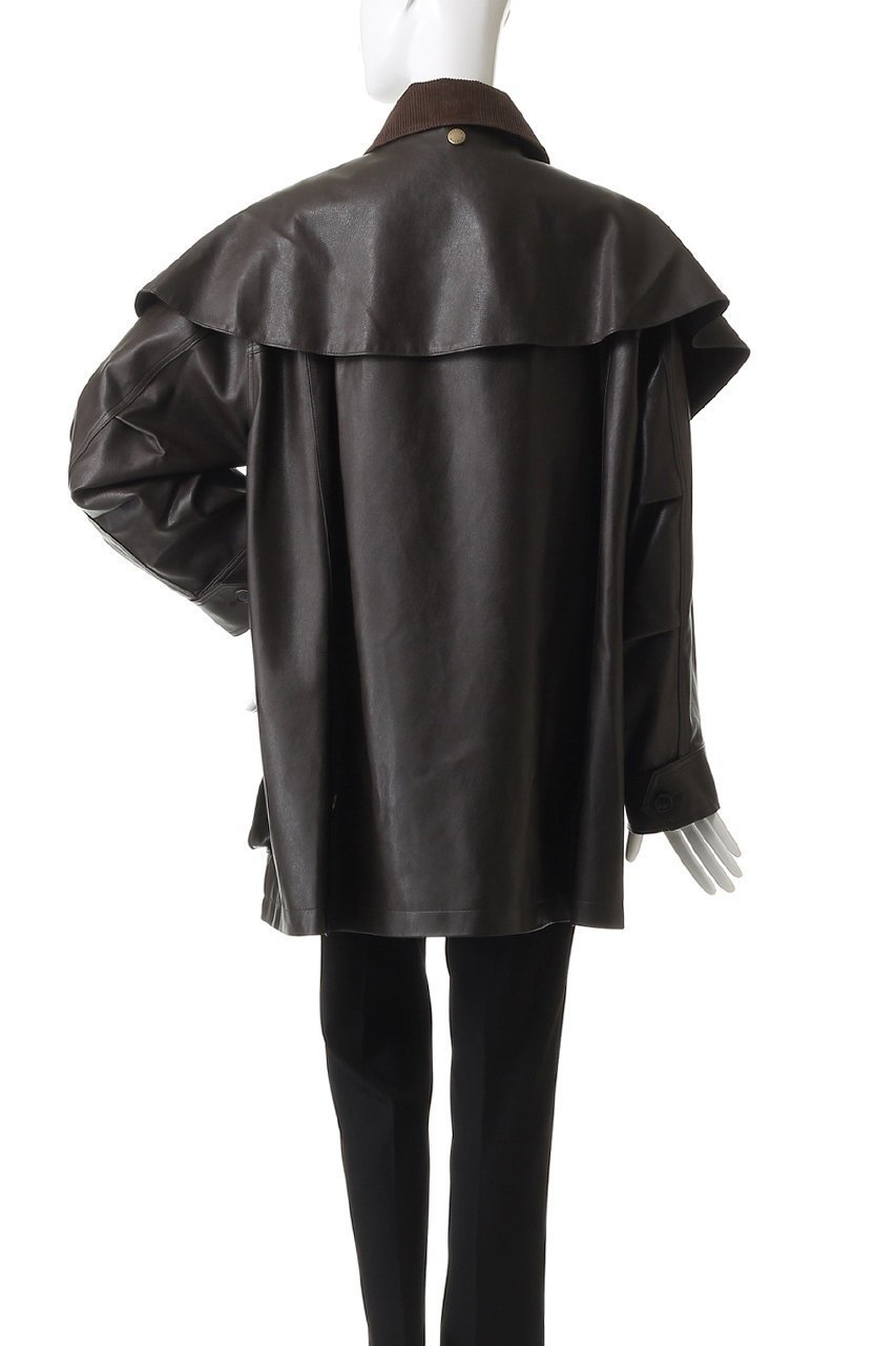 【プルミエ アロンディスモン/1er Arrondissement】の【SYSTEM】フェイクレザーコート 人気、トレンドファッション・服の通販 founy(ファニー) ファッション Fashion レディースファッション Fashion for Women アウター Coat / Outerwear Collection コート・ロングコート・ピーコート Long Coats, Peacoats & More ショール Shawl, Wrap フェミニン Feminine, Girly マニッシュ Mannish, Boyish A/W・秋冬 Autumn/Winter other-4|ID: prp329100004715413 ipo3291000000035800845