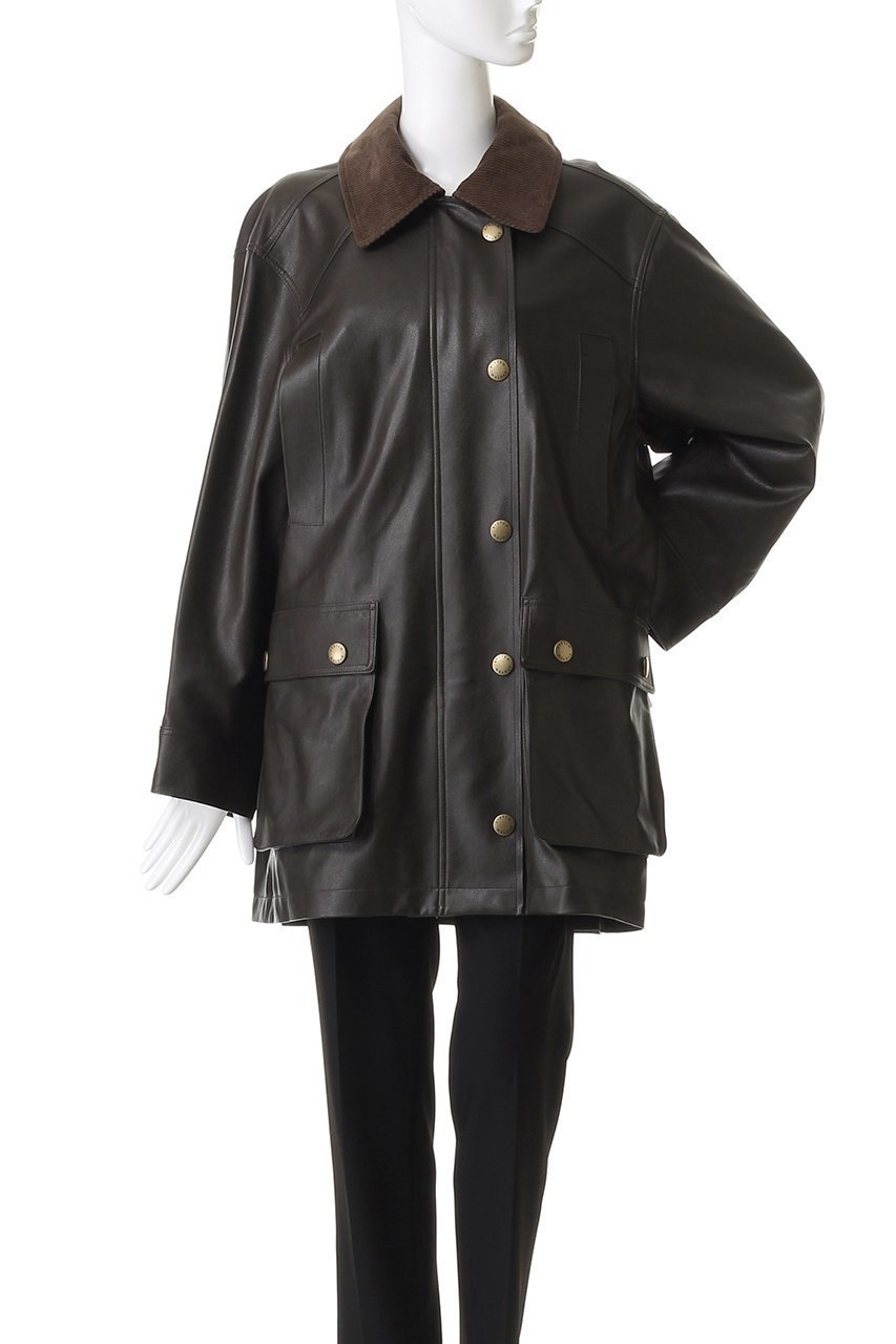 【プルミエ アロンディスモン/1er Arrondissement】の【SYSTEM】フェイクレザーコート 人気、トレンドファッション・服の通販 founy(ファニー) ファッション Fashion レディースファッション Fashion for Women アウター Coat / Outerwear Collection コート・ロングコート・ピーコート Long Coats, Peacoats & More ショール Shawl, Wrap フェミニン Feminine, Girly マニッシュ Mannish, Boyish A/W・秋冬 Autumn/Winter other-8|ID: prp329100004715413 ipo3291000000035800850