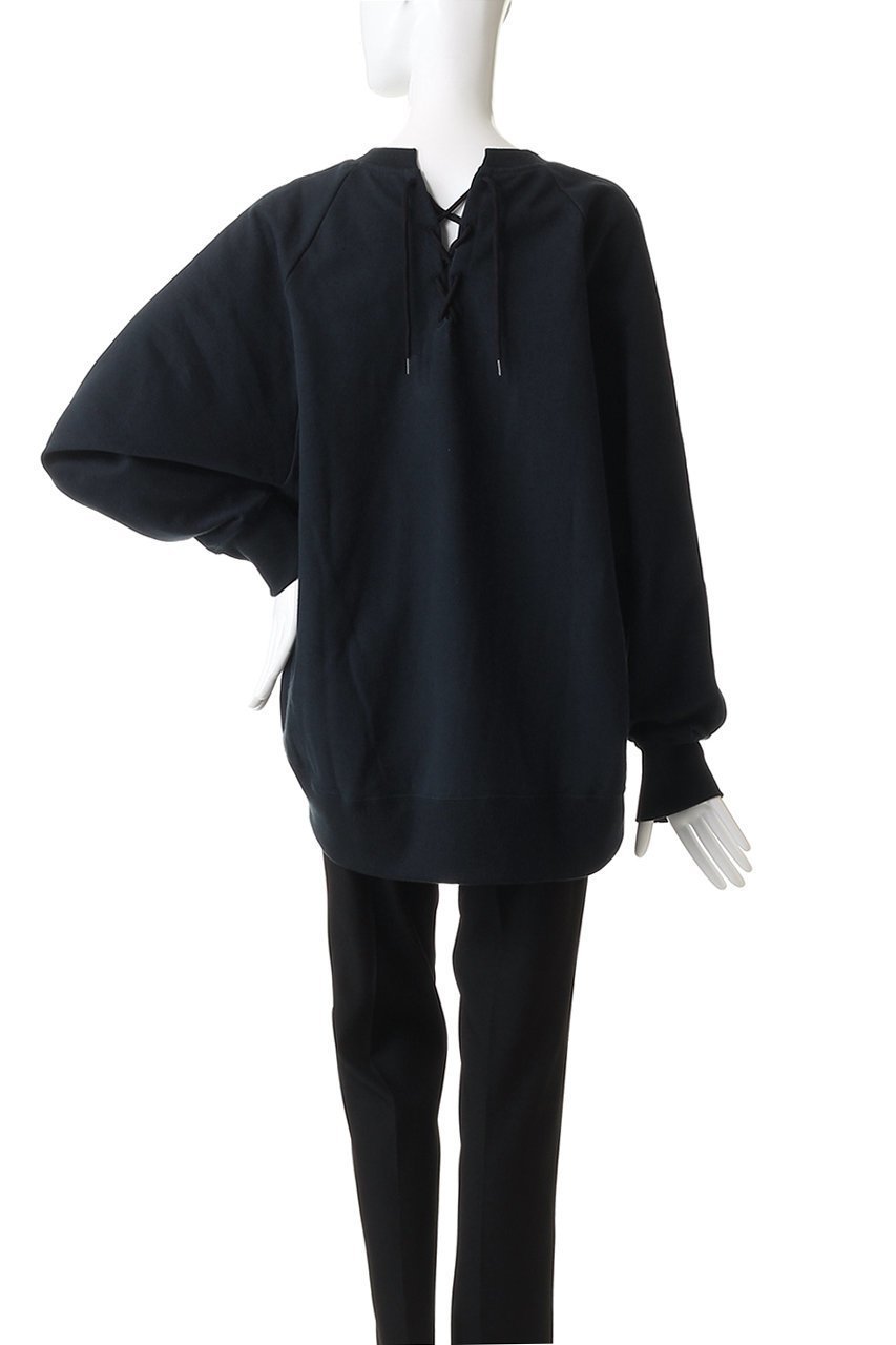 【プルミエ アロンディスモン/1er Arrondissement】の【SOLto】レースアップスウェット 人気、トレンドファッション・服の通販 founy(ファニー) 　ファッション　Fashion　レディースファッション　Fashion for Women　トップス・カットソー　Cut & Sew Tops　シャツ・ブラウス・オフィスカジュアル　Elegant Blouses & Button-Ups　レディースパーカー・カジュアルフーディー　Casual Hoodies & Sweatshirts　ロングTシャツ・Tシャツ　Longline T-Shirts & Tees　スウェット・クルーネックトップス　Sweatshirts & Crewnecks / Relaxed Fit Sweat Tops　カットソー・ベーシックTシャツ　Cut-and-Sewn Tops / Stretch Tees & Basics　スウェット / スエット　Sweatshirt, Sweatwear　スリーブ　Sleeve, Long Sleeve / Short Sleeve　ロング　Long, Long-Length　新作・新入荷　New Arrivals / New In　A/W・秋冬　Autumn/Winter　other-4|ID: prp329100004715414 ipo3291000000034068575