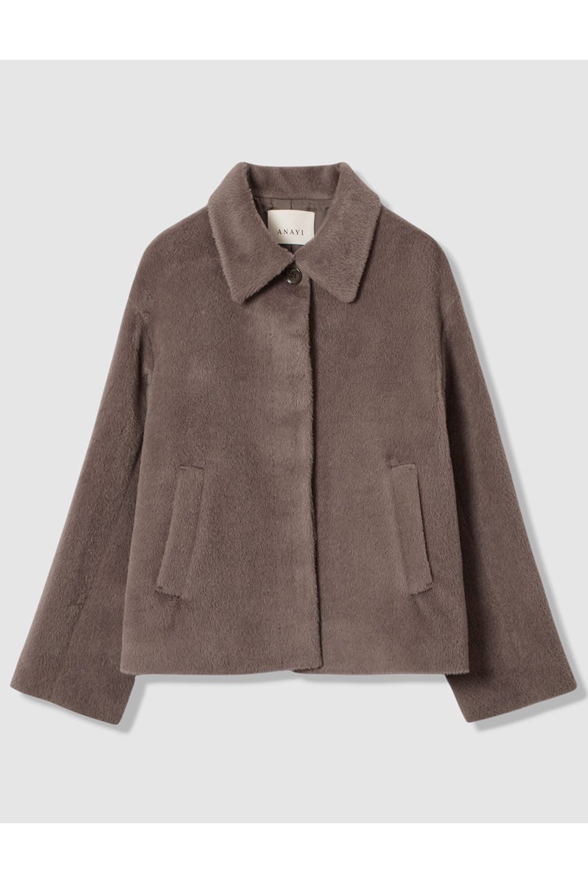 【アナイ/ANAYI】のアルパカシャギーショートコート インテリア・キッズ・メンズ・レディースファッション・服の通販 founy(ファニー) 　ファッション　Fashion　レディースファッション　Fashion for Women　アウター　Coat / Outerwear Collection　コート・ロングコート・ピーコート　Long Coats, Peacoats & More　なめらか　Smooth, Silky Texture　ショート　Short, Short Length　フラット　Flat, Flat Shoes　ボトム　Bottoms, Lower Wear　エレガント 上品　Elegant　新作・新入荷　New Arrivals / New In　モカ|ID: prp329100004715416 ipo3291000000034068579