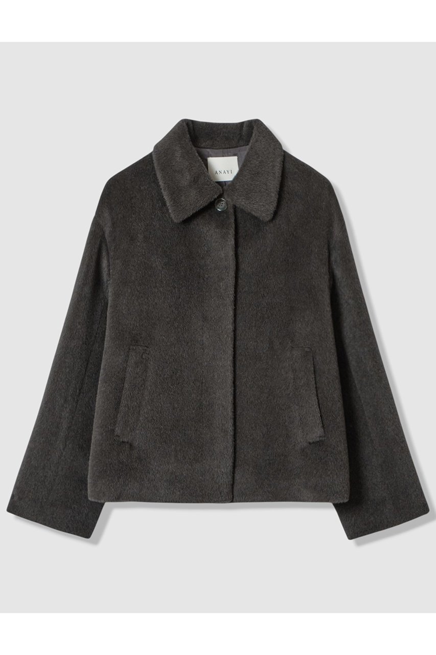 【アナイ/ANAYI】のアルパカシャギーショートコート インテリア・キッズ・メンズ・レディースファッション・服の通販 founy(ファニー) ファッション Fashion レディースファッション Fashion for Women アウター Coat / Outerwear Collection コート・ロングコート・ピーコート Long Coats, Peacoats & More なめらか Smooth, Silky Texture ショート Short, Short Length フラット Flat, Flat Shoes ボトム Bottoms, Lower Wear エレガント 上品 Elegant チャコールグレー|ID: prp329100004715416 ipo3291000000035383136