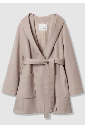 【アナイ/ANAYI】 カシミヤフードガウンコート人気、トレンドファッション・服の通販 founy(ファニー) ファッション Fashion レディースファッション Fashion for Women アウター Coat / Outerwear Collection コート・ロングコート・ピーコート Long Coats, Peacoats & More エレガント 上品 Elegant ショート Short, Short Length パッチ Patch, Appliqué ポケット Pocket, Pocket Detail リボン Ribbon, Bow 冬 Winter / This Winter 新作・新入荷 New Arrivals / New In |ID:prp329100004715426