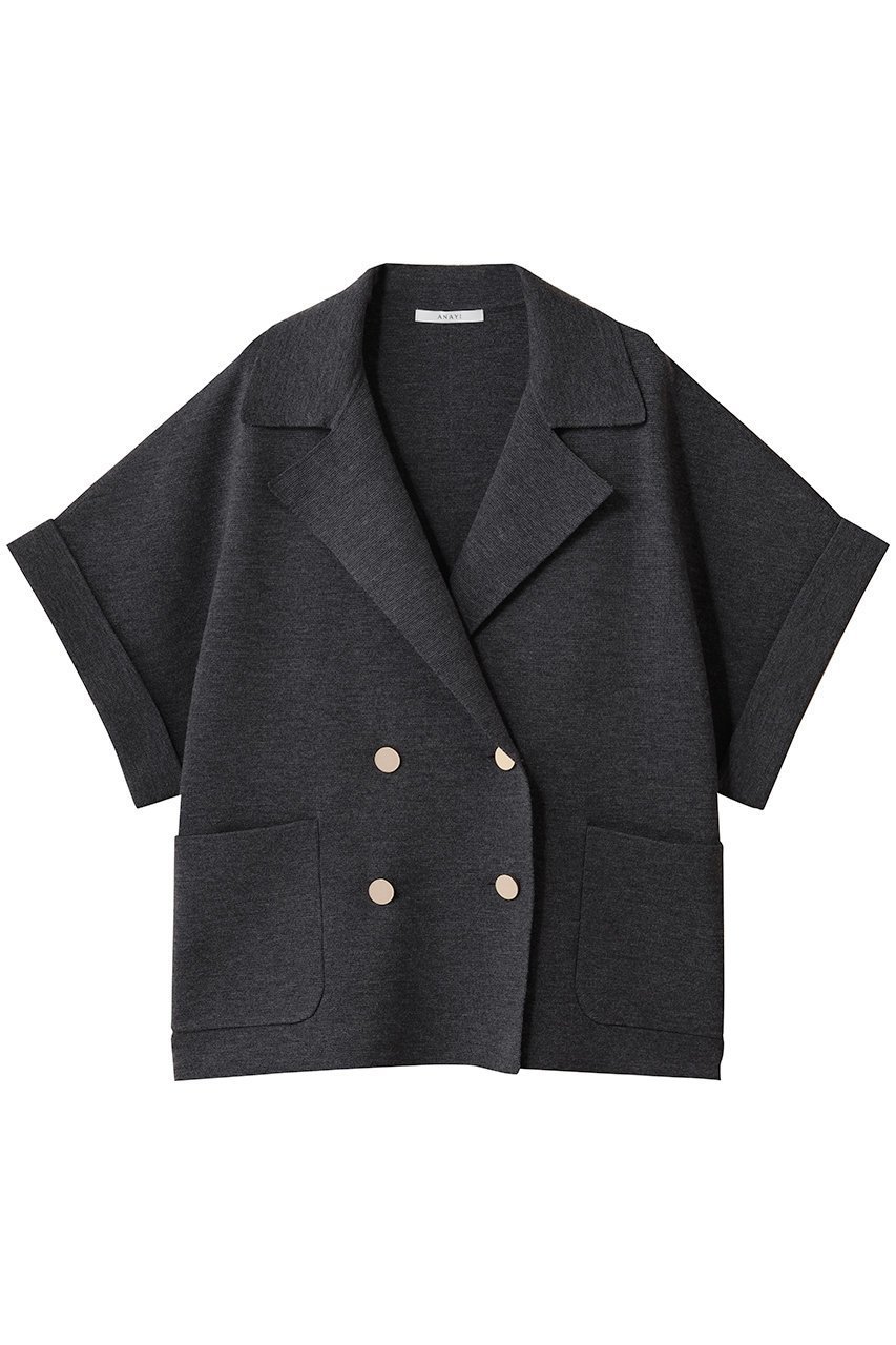 【アナイ/ANAYI】のメリノウールテーラードジレ インテリア・キッズ・メンズ・レディースファッション・服の通販 founy(ファニー) 　ファッション　Fashion　レディースファッション　Fashion for Women　アウター　Coat / Outerwear Collection　レディースジャケット・軽アウター　Jackets　なめらか　Smooth, Silky Texture　ジャケット　Jacket, Outerwear　スリーブ　Sleeve, Long Sleeve / Short Sleeve　テーラード　Tailored, Tailored Fit　トレンド　Trend, Trending Now　ドロップ　Drop Shoulder, Dropped Style　ベスト　Vest, Waistcoat　ポケット　Pocket, Pocket Detail　ミラノリブ　Milano Rib, Milano Stitch　新作・新入荷　New Arrivals / New In　チャコールグレー|ID: prp329100004715428 ipo3291000000034068659