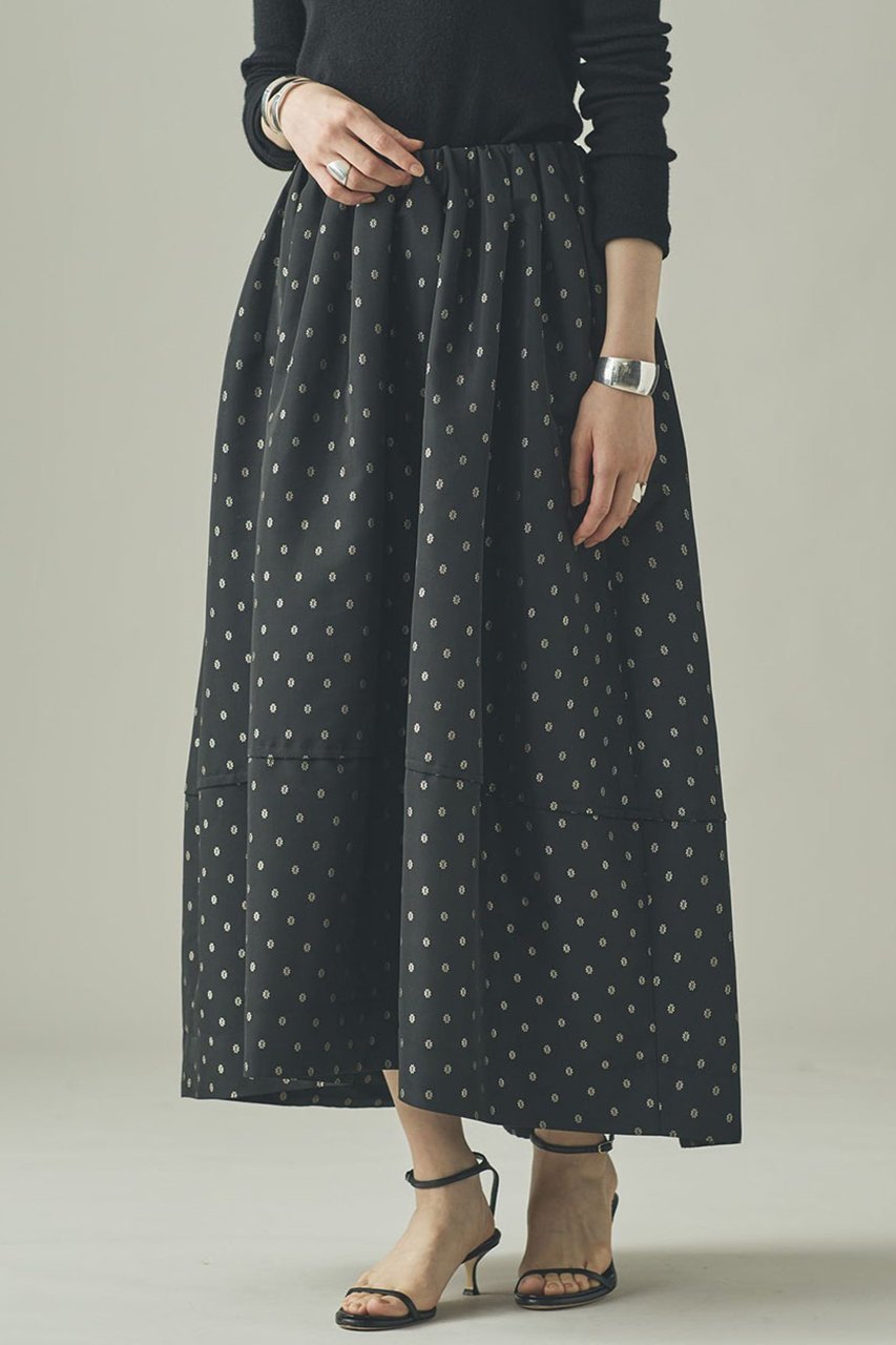 【カレンソロジー/Curensology】のタックギャザースカート 人気、トレンドファッション・服の通販 founy(ファニー) 　ファッション　Fashion　レディースファッション　Fashion for Women　スカート　Skirts　ロングスカート　Long Skirts / Maxi & Midi Skirts　おすすめ　Recommended / Our Picks　ギャザー　Gathered, Ruffled　シンプル　Simple, Minimal　ジャカード／ジャガード　Jacquard, Woven Pattern　タフタ　Taffeta, Structured Fabric　ロング　Long, Long-Length　新作・新入荷　New Arrivals / New In　軽量　Lightweight, Ultra Light　other-2|ID: prp329100004715430 ipo3291000000034068674