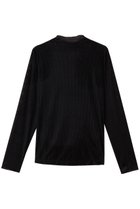 【ミディウミソリッド/MIDIUMISOLID】のsheer velour rib tops トップ black|ID: prp329100004715446 ipo3291000000034068771