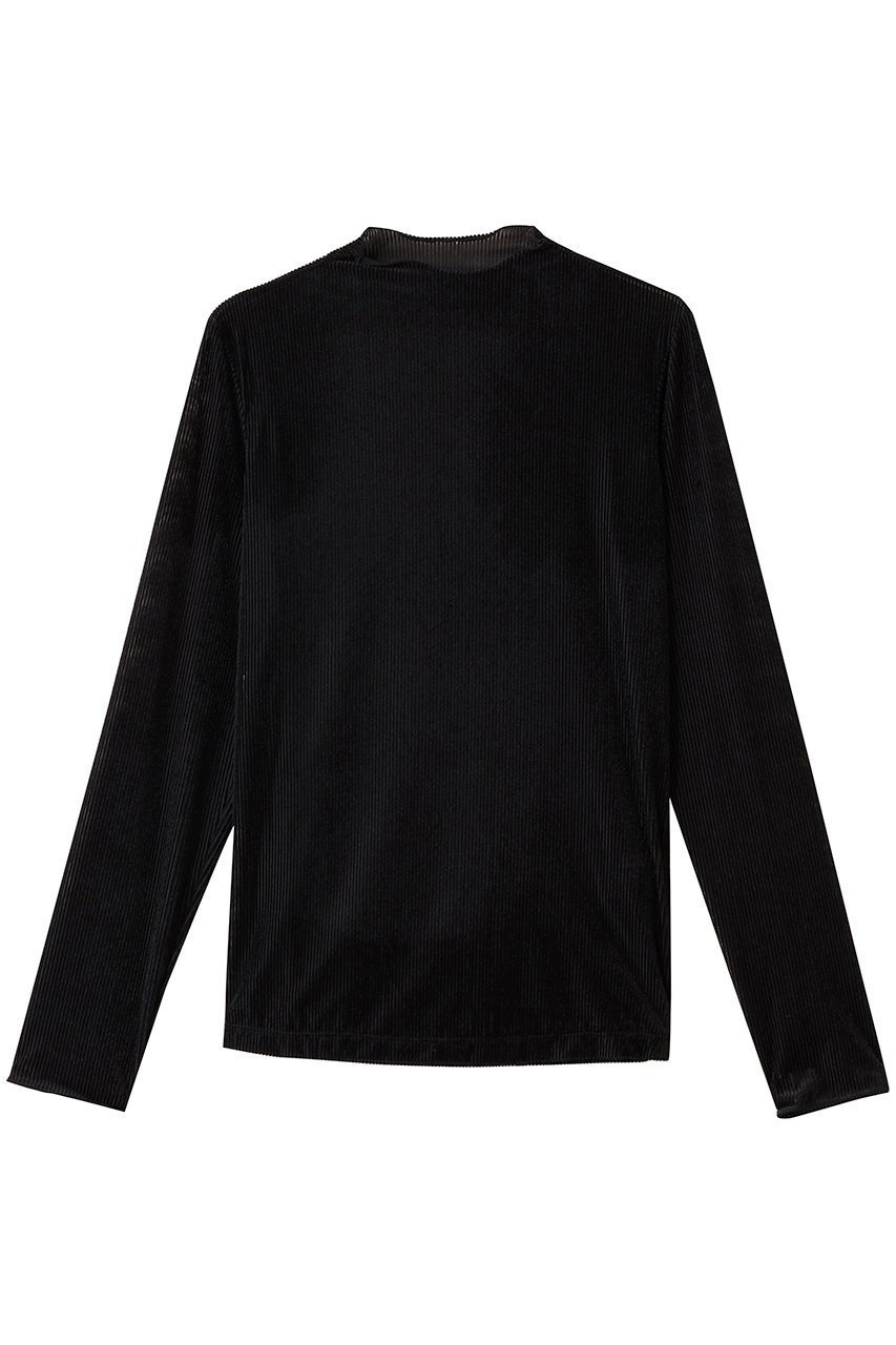 【ミディウミソリッド/MIDIUMISOLID】のsheer velour rib tops トップ インテリア・キッズ・メンズ・レディースファッション・服の通販 founy(ファニー) 　ファッション　Fashion　レディースファッション　Fashion for Women　トップス・カットソー　Cut & Sew Tops　シャツ・ブラウス・オフィスカジュアル　Elegant Blouses & Button-Ups　ロングTシャツ・Tシャツ　Longline T-Shirts & Tees　カットソー・ベーシックTシャツ　Cut-and-Sewn Tops / Stretch Tees & Basics　ベロアトップス　Velour Tops / Velvet-Look Items　インナー　Innerwear　シアー　Sheer, See-Through　ジャケット　Jacket, Outerwear　スリーブ　Sleeve, Long Sleeve / Short Sleeve　トレンド　Trend, Trending Now　ロング　Long, Long-Length　エレガント 上品　Elegant　新作・新入荷　New Arrivals / New In　black|ID: prp329100004715446 ipo3291000000034068771