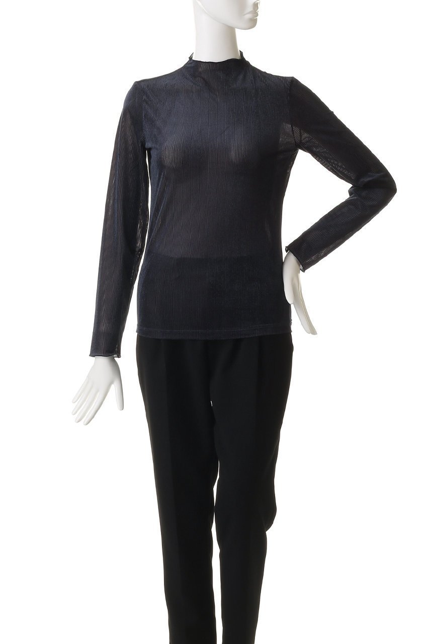 【ミディウミソリッド/MIDIUMISOLID】のsheer velour rib tops トップ 人気、トレンドファッション・服の通販 founy(ファニー) 　ファッション　Fashion　レディースファッション　Fashion for Women　トップス・カットソー　Cut & Sew Tops　シャツ・ブラウス・オフィスカジュアル　Elegant Blouses & Button-Ups　ロングTシャツ・Tシャツ　Longline T-Shirts & Tees　カットソー・ベーシックTシャツ　Cut-and-Sewn Tops / Stretch Tees & Basics　ベロアトップス　Velour Tops / Velvet-Look Items　インナー　Innerwear　シアー　Sheer, See-Through　ジャケット　Jacket, Outerwear　スリーブ　Sleeve, Long Sleeve / Short Sleeve　トレンド　Trend, Trending Now　ロング　Long, Long-Length　エレガント 上品　Elegant　新作・新入荷　New Arrivals / New In　other-2|ID: prp329100004715446 ipo3291000000034068773