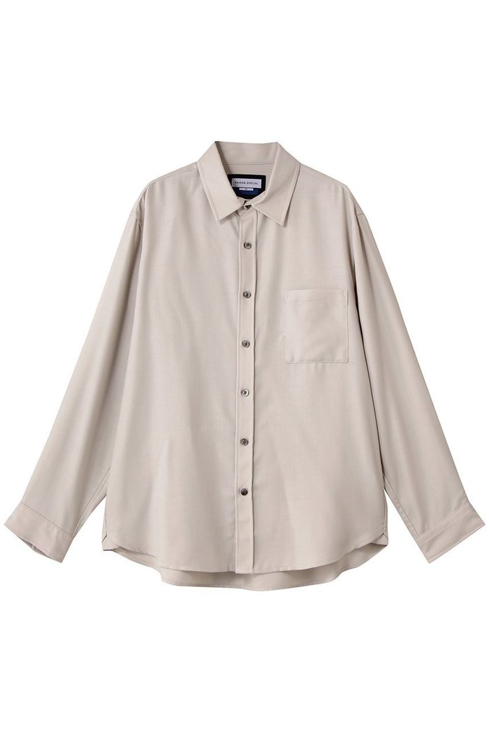 【メゾンスペシャル/MAISON SPECIAL】の【UNISEX】TR梳毛ライク Regular-Overシャツ インテリア・キッズ・メンズ・レディースファッション・服の通販 founy(ファニー) https://founy.com/ ファッション Fashion レディースファッション Fashion for Women トップス・カットソー Cut & Sew Tops シャツ・ブラウス・オフィスカジュアル Elegant Blouses & Button-Ups ユニセックス Unisex, Genderless シンプル Simple, Minimal スリーブ Sleeve, Long Sleeve / Short Sleeve ボトム Bottoms, Lower Wear レギュラー Regular, Standard Fit ロング Long, Long-Length エレガント 上品 Elegant 新作・新入荷 New Arrivals / New In |ID: prp329100004715452 ipo3291000000034068803
