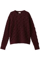 【ナナデコール/nanadecor】のイタリア編み柄ニットプルオーバー ボルドー|ID: prp329100004715497 ipo3291000000034269148