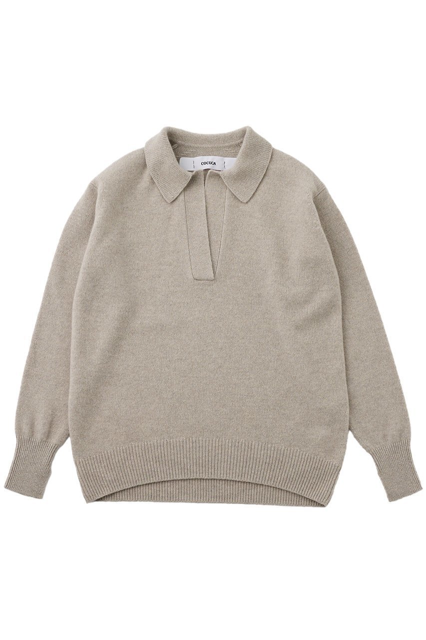 【ザ ストア バイ シー/THE STORE by C】の【COCUCA】ミドルゲージニット 人気、トレンドファッション・服の通販 founy(ファニー) 　ファッション　Fashion　レディースファッション　Fashion for Women　トップス・カットソー　Cut & Sew Tops　ニット　Knit Tops & Sweaters　カジュアルプルオーバー・ニットトップス　Pullovers & Knit Tops / Casual Pullovers　シルク　Silk, 100% Silk　スキッパー　Skipper, Open Collar　ベーシック　Basic, Essential　ミドル　Middle Length, Mid Height　新作・新入荷　New Arrivals / New In　 other-1|ID: prp329100004715511 ipo3291000000034069377