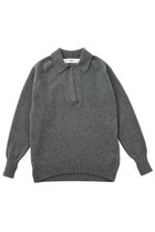 【ザ ストア バイ シー/THE STORE by C】の【COCUCA】ミドルゲージニット 人気、トレンドファッション・服の通販 founy(ファニー) ファッション Fashion レディースファッション Fashion for Women トップス・カットソー Cut & Sew Tops ニット Knit Tops & Sweaters カジュアルプルオーバー・ニットトップス Pullovers & Knit Tops / Casual Pullovers シルク Silk, 100% Silk スキッパー Skipper, Open Collar ベーシック Basic, Essential ミドル Middle Length, Mid Height 新作・新入荷 New Arrivals / New In thumbnail グレー|ID: prp329100004715511 ipo3291000000034069379