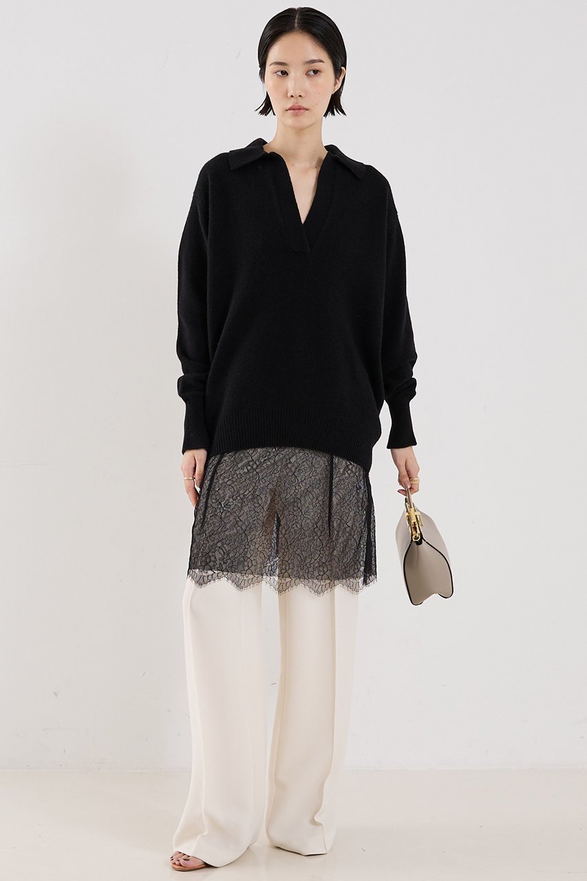 【ザ ストア バイ シー/THE STORE by C】の【COCUCA】ミドルゲージニット 人気、トレンドファッション・服の通販 founy(ファニー) 　ファッション　Fashion　レディースファッション　Fashion for Women　トップス・カットソー　Cut & Sew Tops　ニット　Knit Tops & Sweaters　カジュアルプルオーバー・ニットトップス　Pullovers & Knit Tops / Casual Pullovers　シルク　Silk, 100% Silk　スキッパー　Skipper, Open Collar　ベーシック　Basic, Essential　ミドル　Middle Length, Mid Height　新作・新入荷　New Arrivals / New In　other-4|ID: prp329100004715511 ipo3291000000034069383
