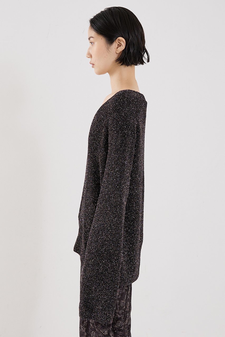 【ザ ストア バイ シー/THE STORE by C】の【COCUCA】ラメフェザーニット 人気、トレンドファッション・服の通販 founy(ファニー) 　ファッション　Fashion　レディースファッション　Fashion for Women　トップス・カットソー　Cut & Sew Tops　ニット　Knit Tops & Sweaters　カジュアルプルオーバー・ニットトップス　Pullovers & Knit Tops / Casual Pullovers　おすすめ　Recommended / Our Picks　インナー　Innerwear　ジャケット　Jacket, Outerwear　フェザー　Feather, Feather Detail　エレガント 上品　Elegant　other-6|ID: prp329100004715512 ipo3291000000035726215