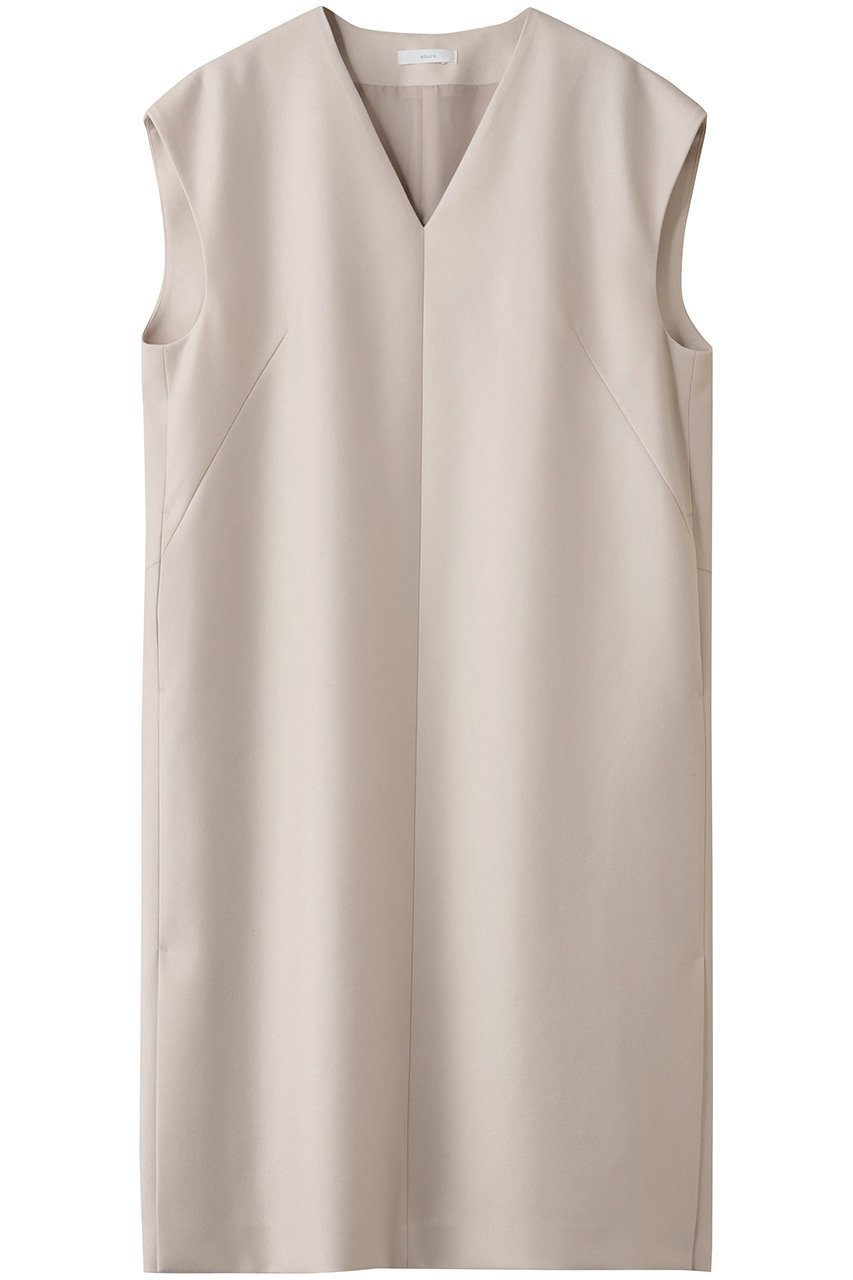 【エブール/ebure】の【店舗限定】ソフトフラノ ノースリーブワンピース インテリア・キッズ・メンズ・レディースファッション・服の通販 founy(ファニー) 　ファッション　Fashion　レディースファッション　Fashion for Women　ワンピース　Dresses　チュニック　Tunic Tops & Dresses　おすすめ　Recommended / Our Picks　ウォーム　Warm Fabric　スリット　Slit, Slit Detail　チュニック　Tunic, Long Top　ノースリーブ　Sleeveless, No-Sleeve　パターン　Pattern, Design Print　再入荷　Restock / Back in Stock　ライトベージュ|ID: prp329100004715516 ipo3291000000035726233