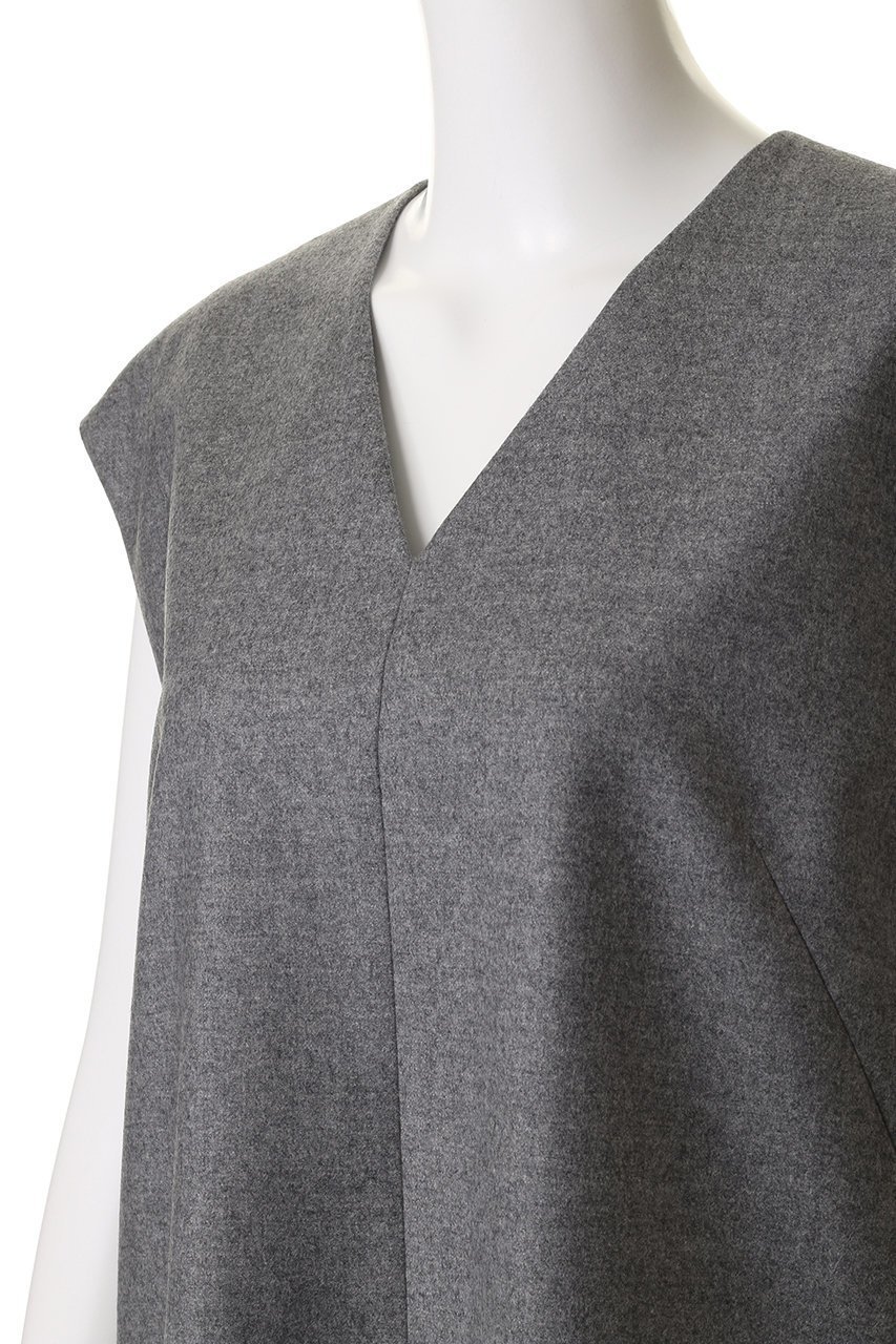 【エブール/ebure】の【店舗限定】ソフトフラノ ノースリーブワンピース 人気、トレンドファッション・服の通販 founy(ファニー) 　ファッション　Fashion　レディースファッション　Fashion for Women　ワンピース　Dresses　チュニック　Tunic Tops & Dresses　おすすめ　Recommended / Our Picks　ウォーム　Warm Fabric　スリット　Slit, Slit Detail　チュニック　Tunic, Long Top　ノースリーブ　Sleeveless, No-Sleeve　パターン　Pattern, Design Print　再入荷　Restock / Back in Stock　other-5|ID: prp329100004715516 ipo3291000000035726242