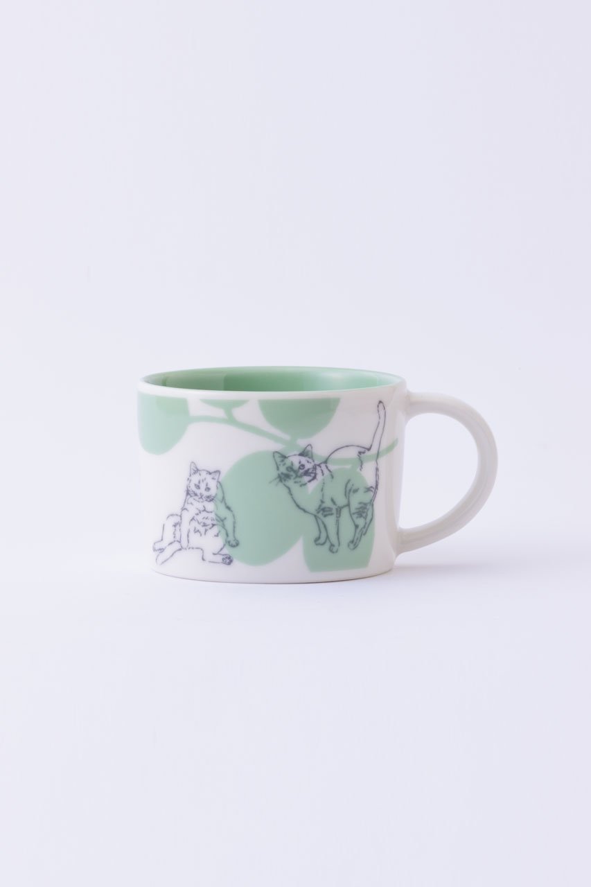 【エディションズ/EDITIONS / GOODS】の内村七生 Cat マグカップ インテリア・キッズ・メンズ・レディースファッション・服の通販 founy(ファニー) 　おすすめ　Recommended / Our Picks　ギフト プレゼント　Gift / Present　グラス　Glass, Eyewear　コラボ　Collaboration, Collab　テーブル　Table, Dining Table　新作・新入荷　New Arrivals / New In　猫　Cat, Kitty　Green|ID: prp329100004715522 ipo3291000000034069473