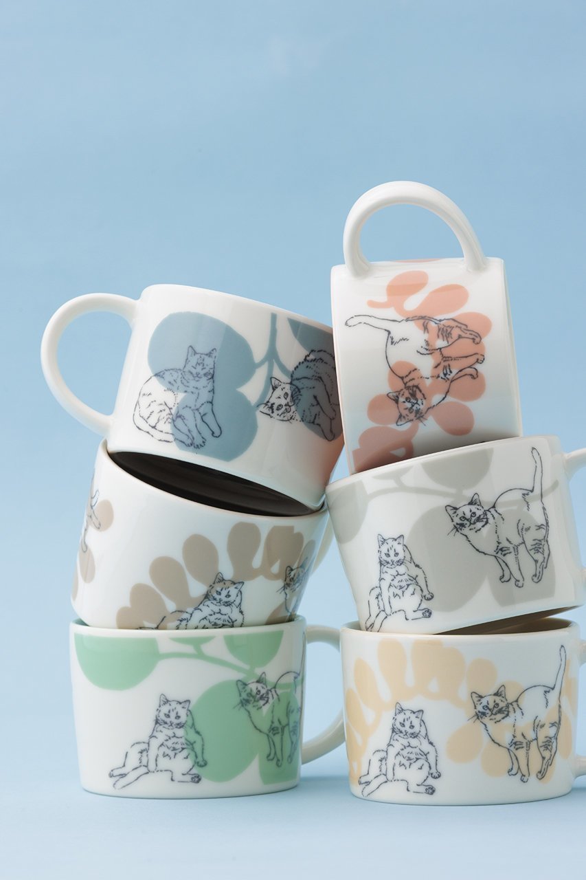 【エディションズ/EDITIONS / GOODS】の内村七生 Cat マグカップ 人気、トレンドファッション・服の通販 founy(ファニー) 　おすすめ　Recommended / Our Picks　ギフト プレゼント　Gift / Present　グラス　Glass, Eyewear　コラボ　Collaboration, Collab　テーブル　Table, Dining Table　猫　Cat, Kitty　other-7|ID: prp329100004715522 ipo3291000000035980594