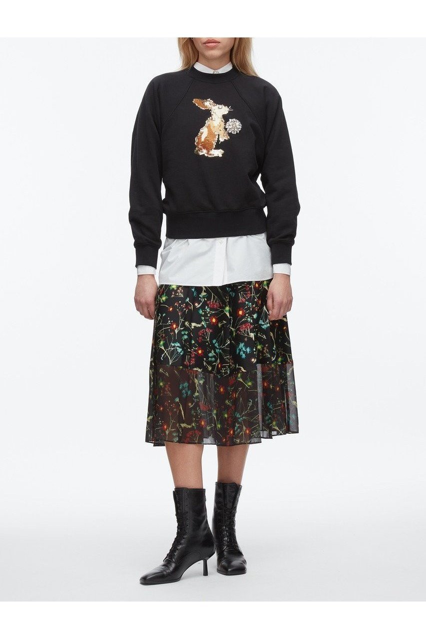 【スリーワン フィリップリム/3.1 Phillip Lim】のRABBIT 刺しゅう ロングスリーブ スウェットシャツ 人気、トレンドファッション・服の通販 founy(ファニー) 　ファッション　Fashion　レディースファッション　Fashion for Women　トップス・カットソー　Cut & Sew Tops　シャツ・ブラウス・オフィスカジュアル　Elegant Blouses & Button-Ups　レディースパーカー・カジュアルフーディー　Casual Hoodies & Sweatshirts　ロングTシャツ・Tシャツ　Longline T-Shirts & Tees　スウェット・クルーネックトップス　Sweatshirts & Crewnecks / Relaxed Fit Sweat Tops　カットソー・ベーシックTシャツ　Cut-and-Sewn Tops / Stretch Tees & Basics　スウェット / スエット　Sweatshirt, Sweatwear　スリーブ　Sleeve, Long Sleeve / Short Sleeve　フロント　Front, Front Design　リラックス　Relax, Relaxed Fit　ロング　Long, Long-Length　新作・新入荷　New Arrivals / New In　other-7|ID: prp329100004716554 ipo3291000000034078373