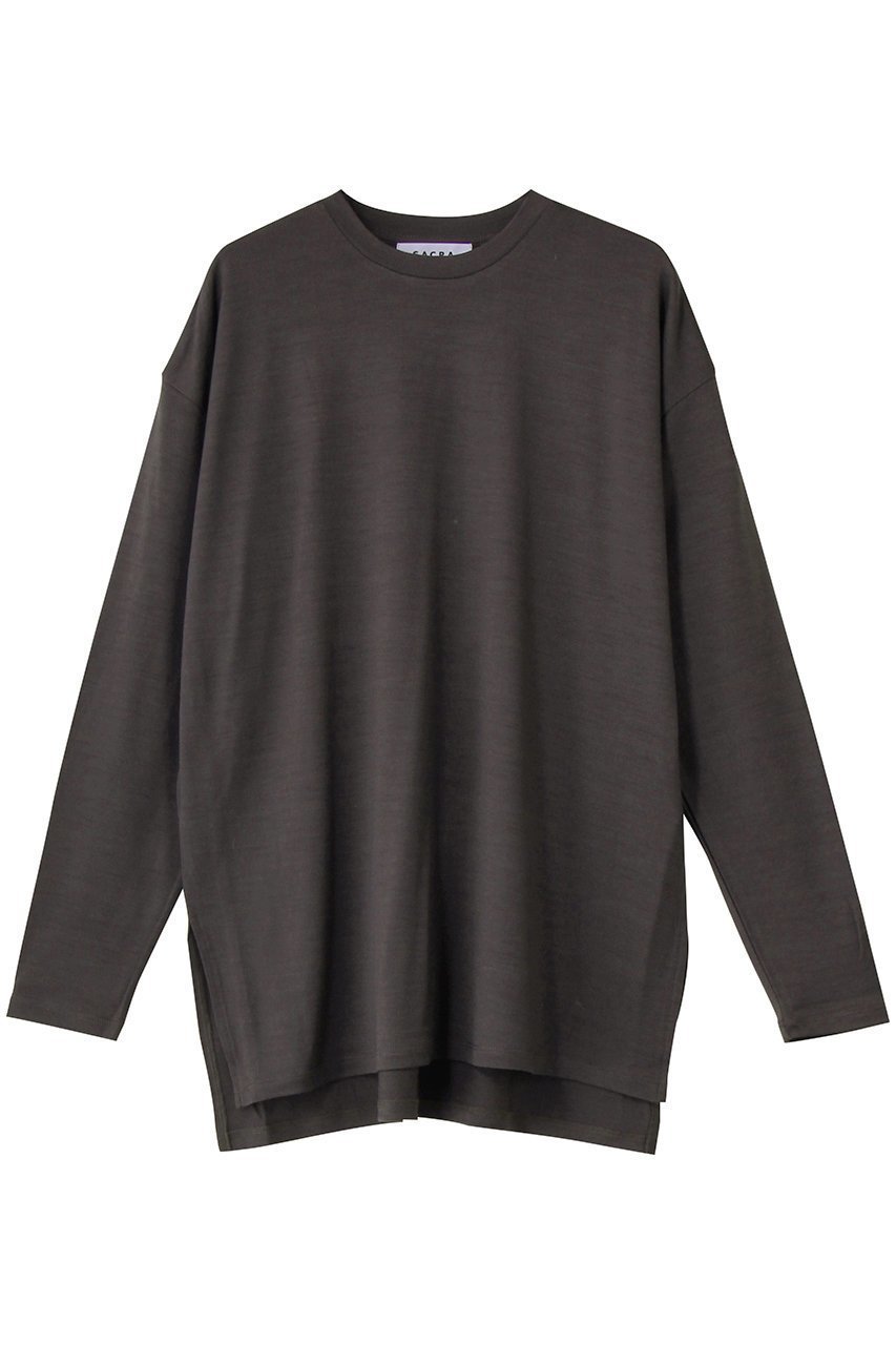 【サクラ/SACRA】のスーパーファインメリノウールジャージープルオーバー インテリア・キッズ・メンズ・レディースファッション・服の通販 founy(ファニー) 　ファッション　Fashion　レディースファッション　Fashion for Women　トップス・カットソー　Cut & Sew Tops　ニット　Knit Tops & Sweaters　カジュアルプルオーバー・ニットトップス　Pullovers & Knit Tops / Casual Pullovers　なめらか　Smooth, Silky Texture　インナー　Innerwear　シンプル　Simple, Minimal　新作・新入荷　New Arrivals / New In　チャコール|ID: prp329100004716558 ipo3291000000034078403