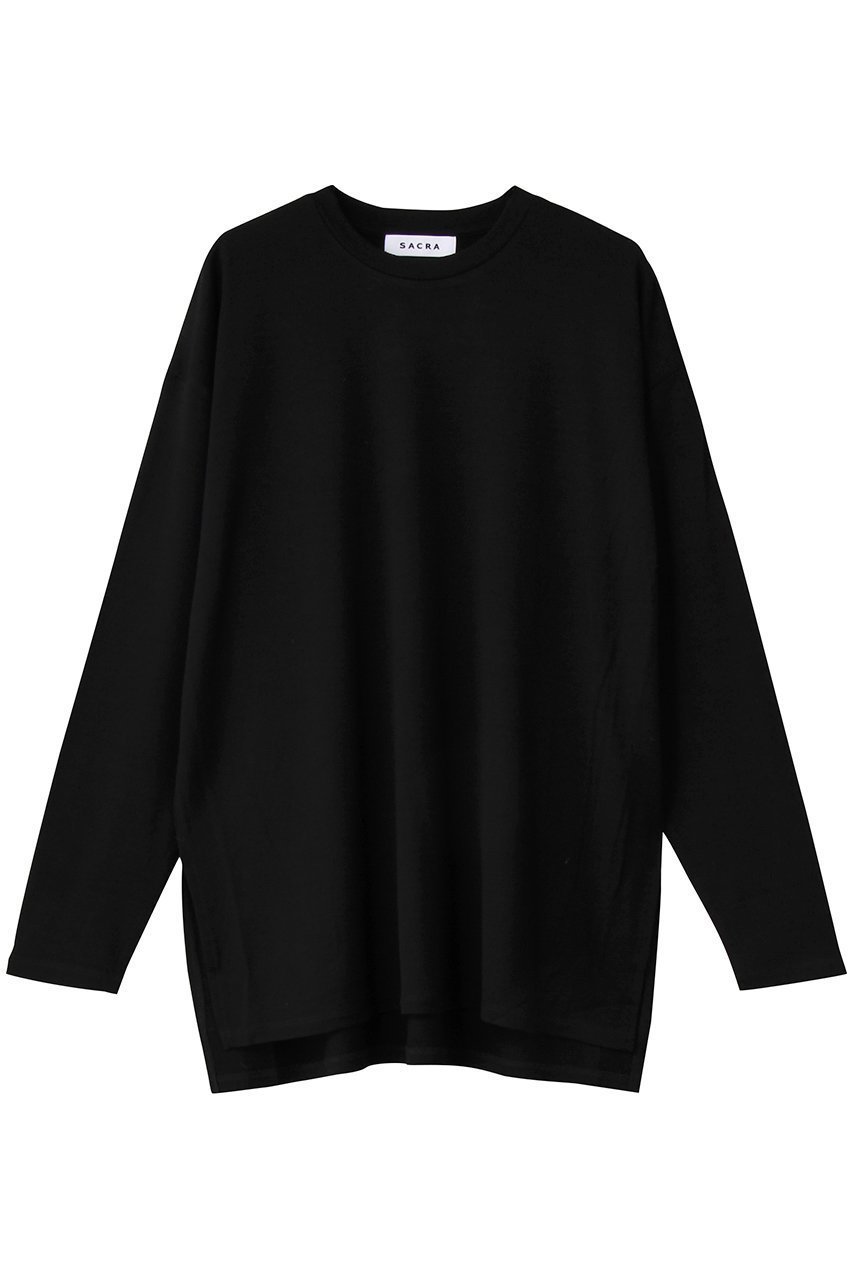【サクラ/SACRA】のスーパーファインメリノウールジャージープルオーバー インテリア・キッズ・メンズ・レディースファッション・服の通販 founy(ファニー) 　ファッション　Fashion　レディースファッション　Fashion for Women　トップス・カットソー　Cut & Sew Tops　ニット　Knit Tops & Sweaters　カジュアルプルオーバー・ニットトップス　Pullovers & Knit Tops / Casual Pullovers　なめらか　Smooth, Silky Texture　インナー　Innerwear　シンプル　Simple, Minimal　新作・新入荷　New Arrivals / New In　ブラック|ID: prp329100004716558 ipo3291000000034078404