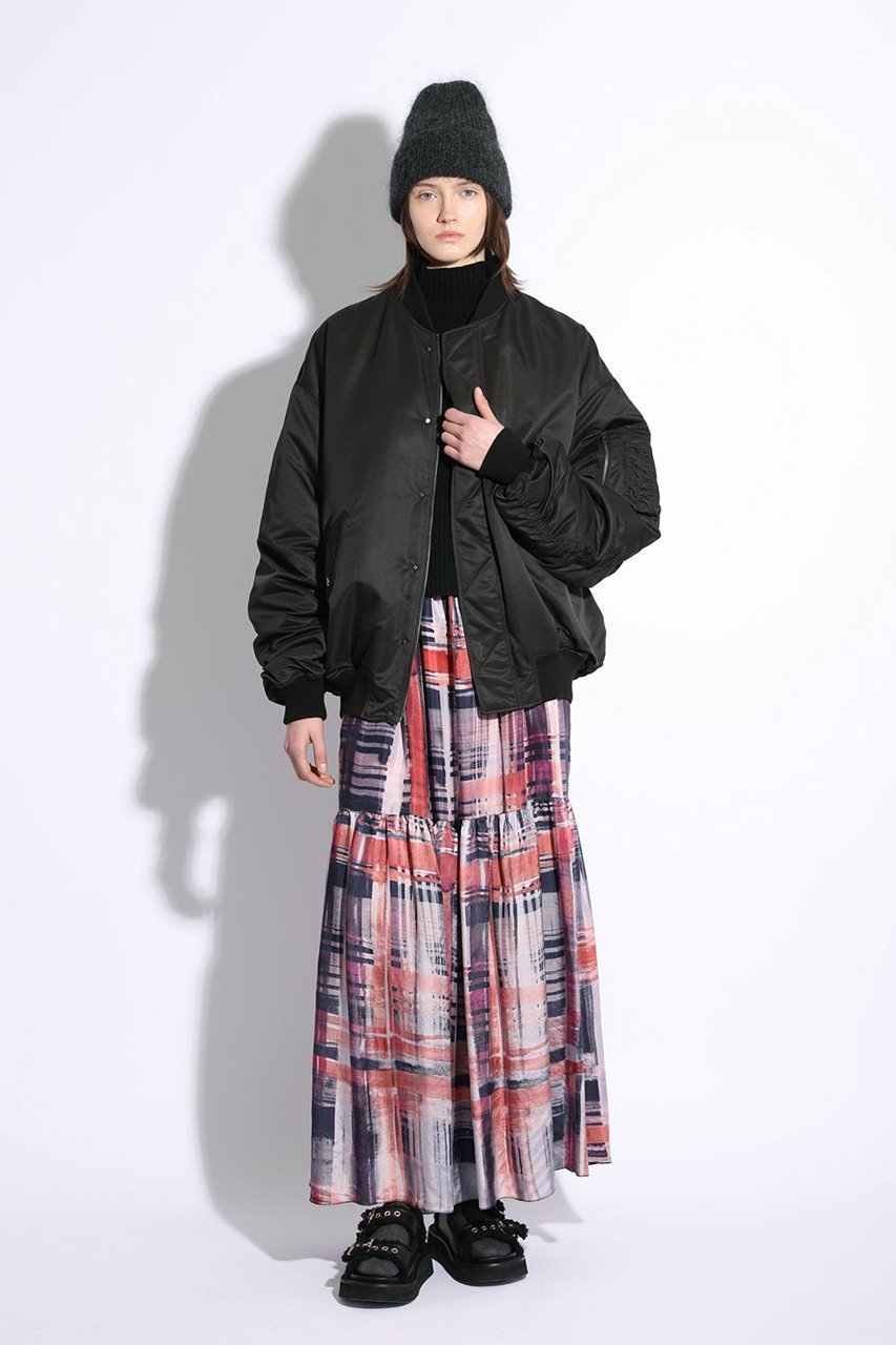 【サクラ/SACRA】のブラッシュペインティングプレイドスカート 人気、トレンドファッション・服の通販 founy(ファニー) 　ファッション　Fashion　レディースファッション　Fashion for Women　スカート　Skirts　ロングスカート　Long Skirts / Maxi & Midi Skirts　チェック　Check, Plaid, Tartan　ドレープ　Drape, Draping Fabric　マキシ　Maxi, Full Length　モダン　Modern, Contemporary　ロング　Long, Long-Length　新作・新入荷　New Arrivals / New In　other-6|ID: prp329100004716559 ipo3291000000034078417