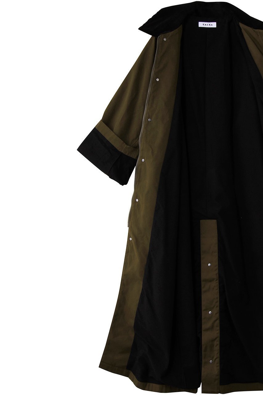【サクラ/SACRA】のハイデンシティーコーティングクロスロングコート 人気、トレンドファッション・服の通販 founy(ファニー) 　ファッション　Fashion　レディースファッション　Fashion for Women　アウター　Coat / Outerwear Collection　コート・ロングコート・ピーコート　Long Coats, Peacoats & More　なめらか　Smooth, Silky Texture　フロント　Front, Front Design　マニッシュ　Mannish, Boyish　ロング　Long, Long-Length　ヴィンテージ　Vintage Style　other-6|ID: prp329100004716562 ipo3291000000035869986
