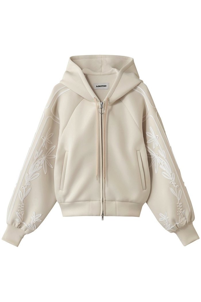 【ロキト/LOKITHO】のコード エンブロイダリー ジップアップ フーディー インテリア・キッズ・メンズ・レディースファッション・服の通販 founy(ファニー) https://founy.com/ ファッション Fashion レディースファッション Fashion for Women アウター Coat / Outerwear Collection レディースジャケット・軽アウター Jackets ブルゾンジャケット・スポーティアウター Blouson Jackets エンブロイダリー Embroidery Design ショート Short, Short Length ジップアップ Zip-Up, Full Zip ジャケット Jacket, Outerwear スリーブ Sleeve, Long Sleeve / Short Sleeve トレンド Trend, Trending Now バランス Balance, Style Balance ブルゾン Blouson, Bomber Jacket 新作・新入荷 New Arrivals / New In |ID: prp329100004716571 ipo3291000000034078508