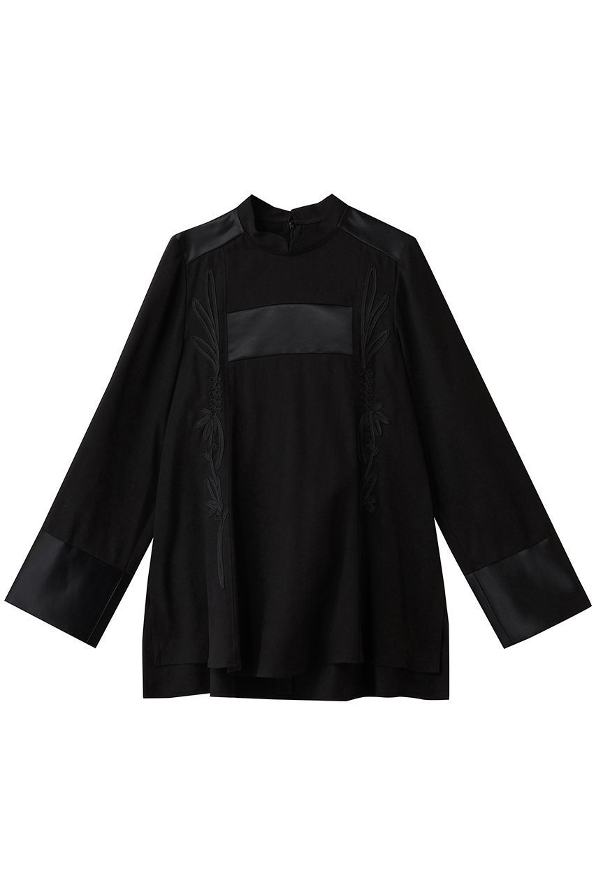【ロキト/LOKITHO】のコード エンブロイダリー トップス インテリア・キッズ・メンズ・レディースファッション・服の通販 founy(ファニー) 　ファッション　Fashion　レディースファッション　Fashion for Women　トップス・カットソー　Cut & Sew Tops　シャツ・ブラウス・オフィスカジュアル　Elegant Blouses & Button-Ups　エンブロイダリー　Embroidery Design　ギャザー　Gathered, Ruffled　クラシカル　Classical, Vintage-Inspired　スリーブ　Sleeve, Long Sleeve / Short Sleeve　フレア　Flare, Flared　マキシ　Maxi, Full Length　ロング　Long, Long-Length　エレガント 上品　Elegant　新作・新入荷　New Arrivals / New In　ブラック|ID: prp329100004716572 ipo3291000000034078520
