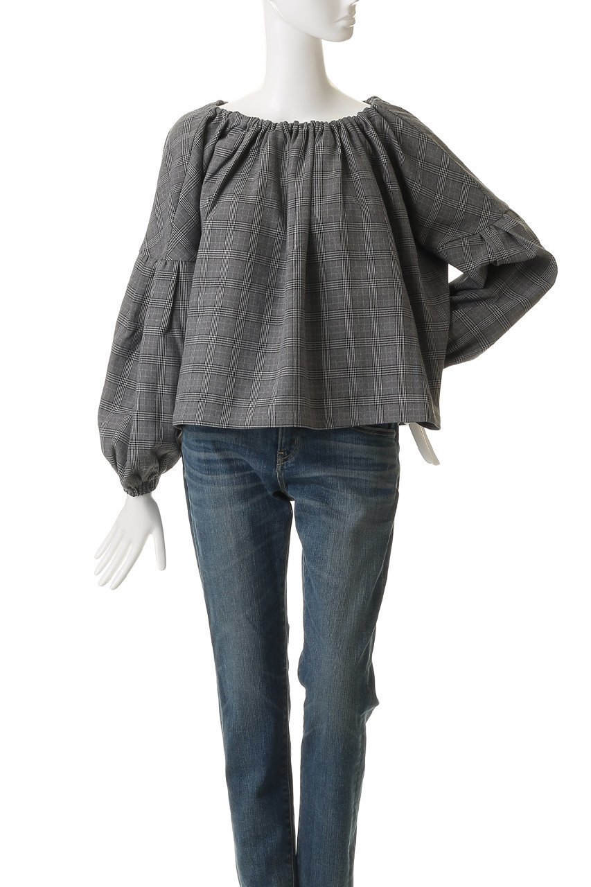 【マリリンムーン/MARILYN MOON】のグレンチェック 2way ブラウス 人気、トレンドファッション・服の通販 founy(ファニー) 　ファッション　Fashion　レディースファッション　Fashion for Women　トップス・カットソー　Cut & Sew Tops　シャツ・ブラウス・オフィスカジュアル　Elegant Blouses & Button-Ups　おすすめ　Recommended / Our Picks　インナー　Innerwear　ギャザー　Gathered, Ruffled　クラシック　Classic, Timeless Style　シャーリング　Shirring, Ruched　スリーブ　Sleeve, Long Sleeve / Short Sleeve　チェック　Check, Plaid, Tartan　ハイネック　High Neck, Mock Neck　モダン　Modern, Contemporary　リボン　Ribbon, Bow　ロング　Long, Long-Length　新作・新入荷　New Arrivals / New In　other-2|ID: prp329100004716580 ipo3291000000034078582