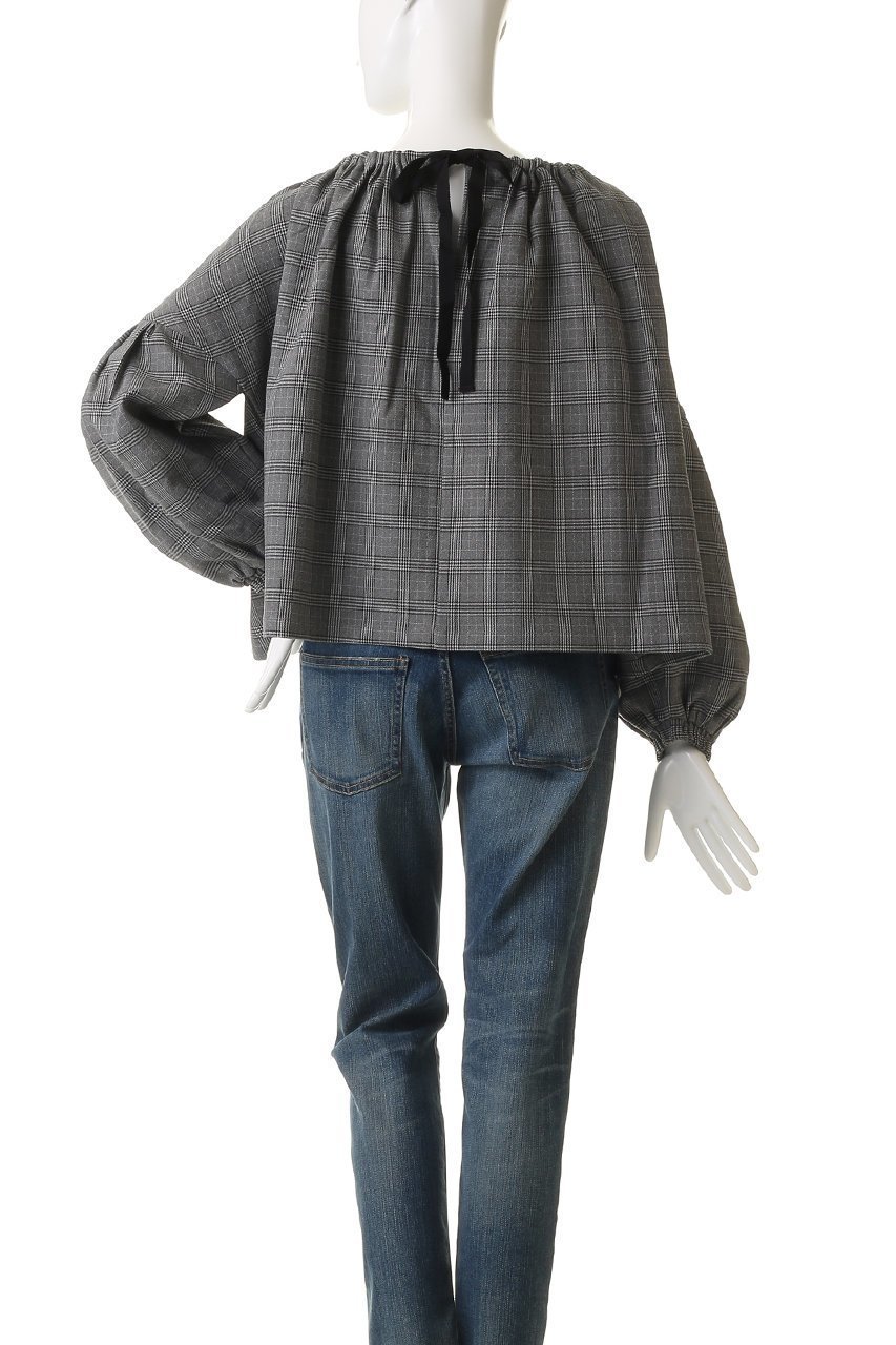 【マリリンムーン/MARILYN MOON】のグレンチェック 2way ブラウス 人気、トレンドファッション・服の通販 founy(ファニー) 　ファッション　Fashion　レディースファッション　Fashion for Women　トップス・カットソー　Cut & Sew Tops　シャツ・ブラウス・オフィスカジュアル　Elegant Blouses & Button-Ups　おすすめ　Recommended / Our Picks　インナー　Innerwear　ギャザー　Gathered, Ruffled　クラシック　Classic, Timeless Style　シャーリング　Shirring, Ruched　スリーブ　Sleeve, Long Sleeve / Short Sleeve　チェック　Check, Plaid, Tartan　ハイネック　High Neck, Mock Neck　モダン　Modern, Contemporary　リボン　Ribbon, Bow　ロング　Long, Long-Length　新作・新入荷　New Arrivals / New In　other-4|ID: prp329100004716580 ipo3291000000034078584