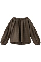 【マリリンムーン/MARILYN MOON】のグレンチェック 2way ブラウス モカブラウン|ID:prp329100004716580