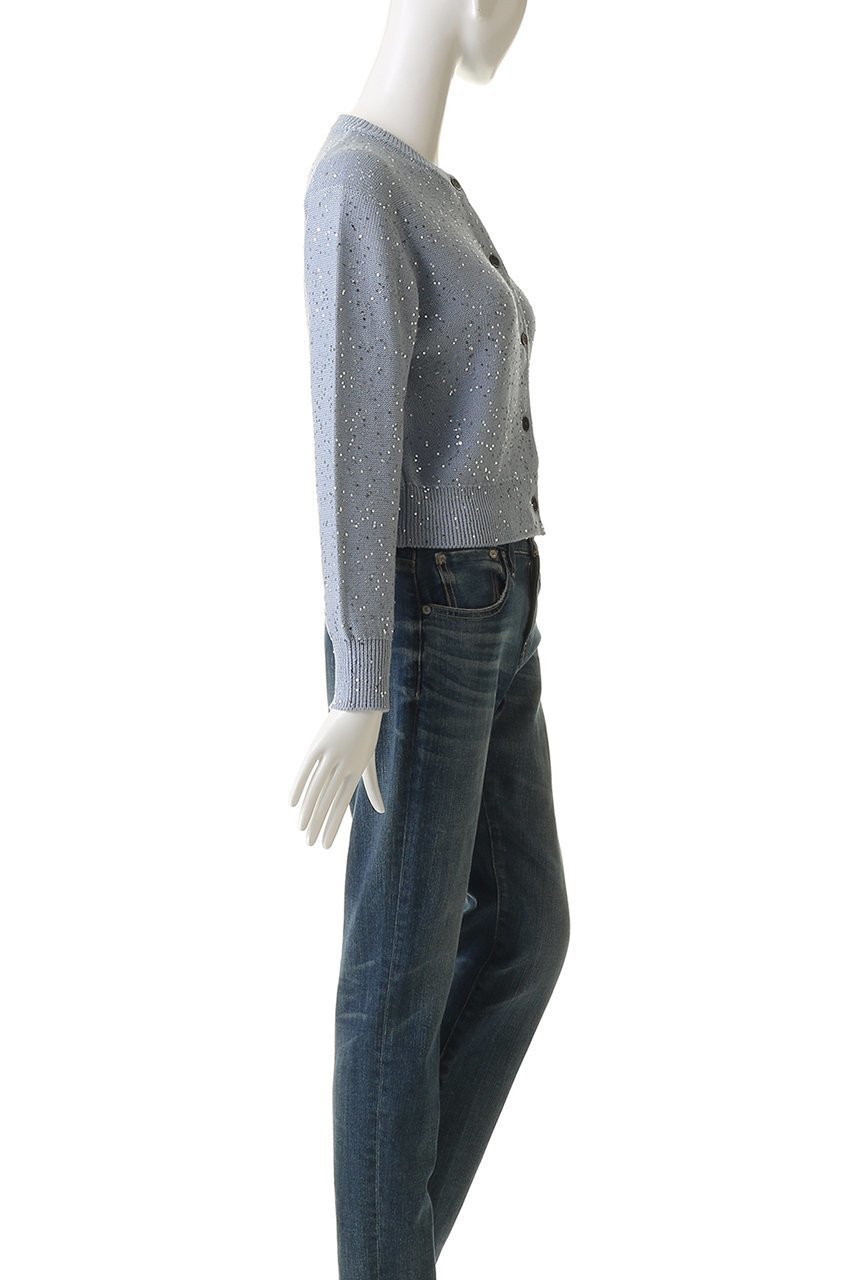 【マリリンムーン/MARILYN MOON】のコットンポリエステルスパンコールカーディガン 人気、トレンドファッション・服の通販 founy(ファニー) 　ファッション　Fashion　レディースファッション　Fashion for Women　トップス・カットソー　Cut & Sew Tops　ニット　Knit Tops & Sweaters　カーディガン・羽織り　Layered Style Cardigans　カットソー　Cut and Sewn Top　カーディガン　Cardigan, Knitwear　シンプル　Simple, Minimal　スパンコール　Sequins, Sequin Embellishment　エレガント 上品　Elegant　人気　Popular, Best Seller　夏　Summer　新作・新入荷　New Arrivals / New In　秋　Autumn　A/W・秋冬　Autumn/Winter　other-3|ID: prp329100004716583 ipo3291000000034078608