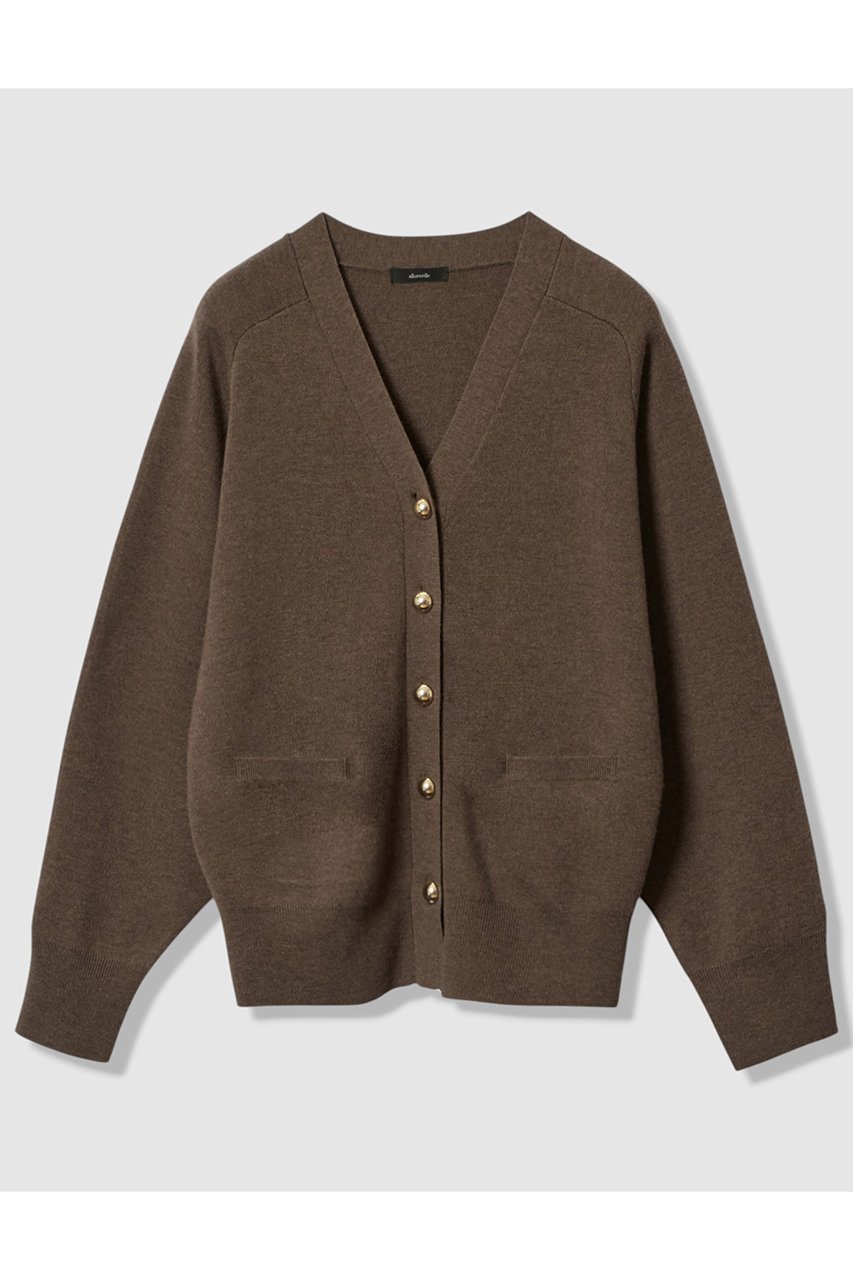 【アルアバイル/allureville】のウールスムースカーディガン インテリア・キッズ・メンズ・レディースファッション・服の通販 founy(ファニー) 　ファッション　Fashion　レディースファッション　Fashion for Women　トップス・カットソー　Cut & Sew Tops　ニット　Knit Tops & Sweaters　カーディガン・羽織り　Layered Style Cardigans　インナー　Innerwear　カーディガン　Cardigan, Knitwear　ジャケット　Jacket, Outerwear　フロント　Front, Front Design　モダン　Modern, Contemporary　ロング　Long, Long-Length　エレガント 上品　Elegant　冬　Winter / This Winter　新作・新入荷　New Arrivals / New In　ダークブラウン|ID: prp329100004716586 ipo3291000000034078627