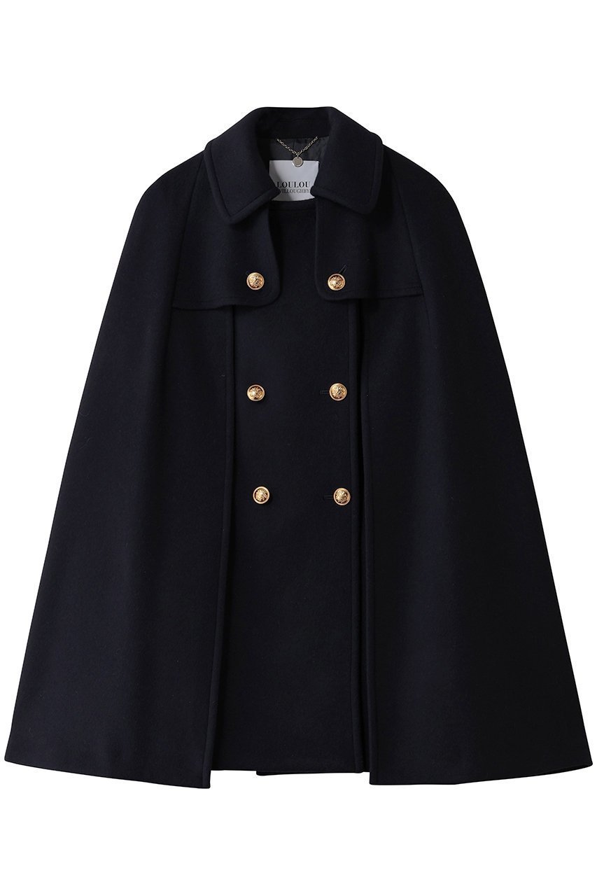 【アルアバイル/allureville】の【Loulou Willoughby】シャルムビーバーケープコート インテリア・キッズ・メンズ・レディースファッション・服の通販 founy(ファニー) 　ファッション　Fashion　レディースファッション　Fashion for Women　アウター　Coat / Outerwear Collection　コート・ロングコート・ピーコート　Long Coats, Peacoats & More　おすすめ　Recommended / Our Picks　アンティーク　Antique-Inspired　リュクス　Luxury, Elegant, High-End, Chic　ロング　Long, Long-Length　新作・新入荷　New Arrivals / New In　ネイビー|ID: prp329100004716589 ipo3291000000034078655