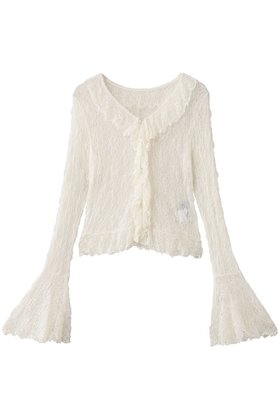【アルアバイル/allureville】の【Loulou Willoughby】レーシーカットプルオーバー 人気、トレンドファッション・服の通販 founy(ファニー) ファッション Fashion レディースファッション Fashion for Women トップス・カットソー Cut & Sew Tops シャツ・ブラウス・オフィスカジュアル Elegant Blouses & Button-Ups カジュアルプルオーバー・ニットトップス Pullovers & Knit Tops / Casual Pullovers エレガント 上品 Elegant スリーブ Sleeve, Long Sleeve / Short Sleeve フリル Frill, Ruffle フレア Flare, Flared フロント Front, Front Design レース Lace, Lace Fabric ロング Long, Long-Length 新作・新入荷 New Arrivals / New In |ID:prp329100004716591