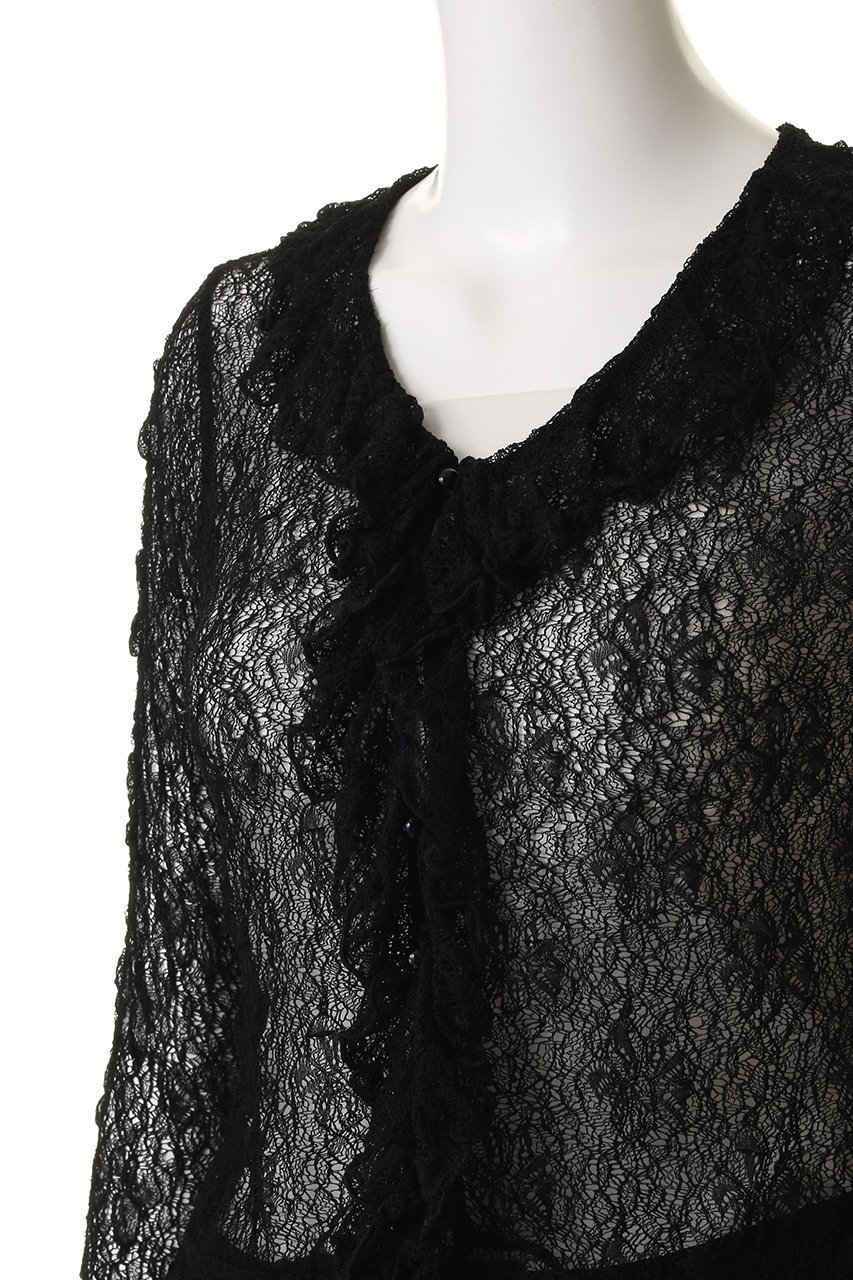 【アルアバイル/allureville】の【Loulou Willoughby】レーシーカットプルオーバー 人気、トレンドファッション・服の通販 founy(ファニー) 　ファッション　Fashion　レディースファッション　Fashion for Women　トップス・カットソー　Cut & Sew Tops　シャツ・ブラウス・オフィスカジュアル　Elegant Blouses & Button-Ups　カジュアルプルオーバー・ニットトップス　Pullovers & Knit Tops / Casual Pullovers　エレガント 上品　Elegant　スリーブ　Sleeve, Long Sleeve / Short Sleeve　フリル　Frill, Ruffle　フレア　Flare, Flared　フロント　Front, Front Design　レース　Lace, Lace Fabric　ロング　Long, Long-Length　新作・新入荷　New Arrivals / New In　other-5|ID: prp329100004716591 ipo3291000000034078676