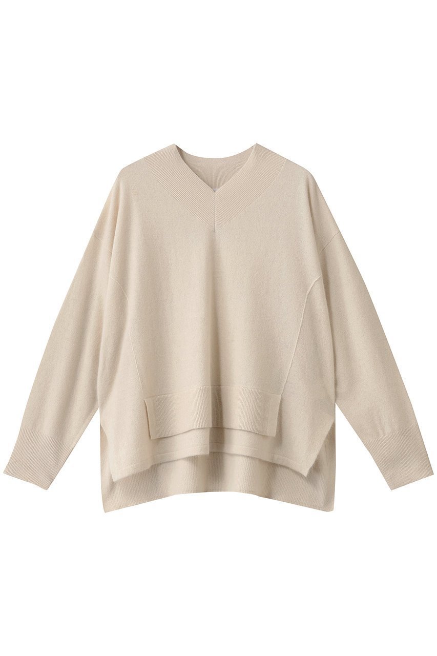 【ランバン オン ブルー/LANVIN en Bleu】のラクーンVネックニット インテリア・キッズ・メンズ・レディースファッション・服の通販 founy(ファニー) 　ファッション　Fashion　レディースファッション　Fashion for Women　トップス・カットソー　Cut & Sew Tops　ニット　Knit Tops & Sweaters　カジュアルプルオーバー・ニットトップス　Pullovers & Knit Tops / Casual Pullovers　Vネックトップス　V-Neck Tops / V-Cut Neckline Shirts　エレガント 上品　Elegant　シンプル　Simple, Minimal　デコルテ　Décolleté, Neckline　新作・新入荷　New Arrivals / New In　オフ|ID: prp329100004716596 ipo3291000000034078723