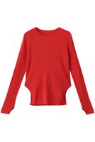 【ランバン オン ブルー/LANVIN en Bleu】のカラーポイントクルーネックリブニット 人気、トレンドファッション・服の通販 founy(ファニー) ファッション Fashion レディースファッション Fashion for Women トップス・カットソー Cut & Sew Tops ニット Knit Tops & Sweaters カジュアルプルオーバー・ニットトップス Pullovers & Knit Tops / Casual Pullovers インナー Innerwear 定番 Standard, Basic Item 新作・新入荷 New Arrivals / New In 無地 Plain, Solid Color |ID:prp329100004716597