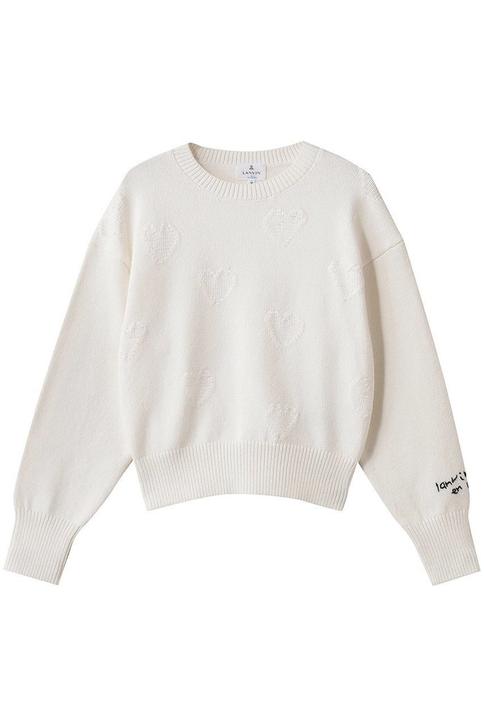 【ランバン オン ブルー/LANVIN en Bleu】のハートインターシャニット インテリア・キッズ・メンズ・レディースファッション・服の通販 founy(ファニー) https://founy.com/ ファッション Fashion レディースファッション Fashion for Women トップス・カットソー Cut & Sew Tops ニット Knit Tops & Sweaters カジュアルプルオーバー・ニットトップス Pullovers & Knit Tops / Casual Pullovers コンパクト Compact, Small Size シンプル Simple, Minimal モチーフ Motif, Design Theme 新作・新入荷 New Arrivals / New In |ID: prp329100004716598 ipo3291000000034078745