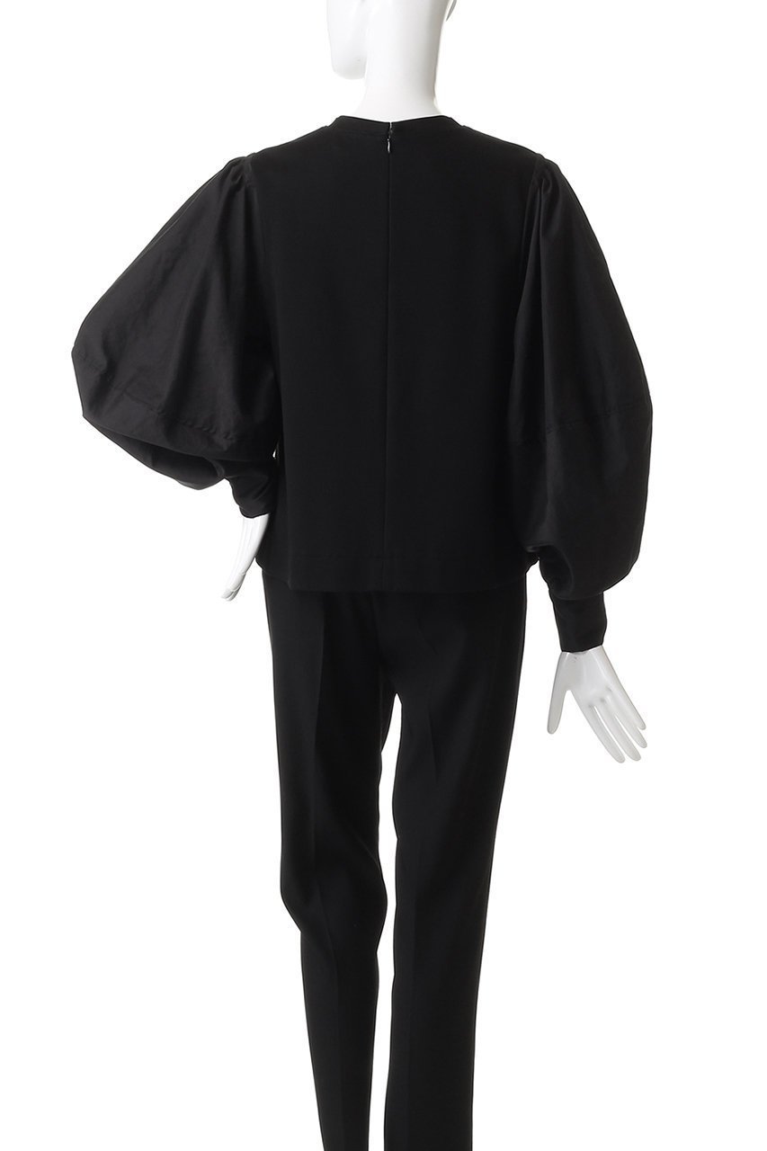 【ランバン オン ブルー/LANVIN en Bleu】のボリュームスリーブコンビブラウス 人気、トレンドファッション・服の通販 founy(ファニー) 　ファッション　Fashion　レディースファッション　Fashion for Women　トップス・カットソー　Cut & Sew Tops　シャツ・ブラウス・オフィスカジュアル　Elegant Blouses & Button-Ups　ボリューム袖・フリルスリーブブラウス　Voluminous & Ruffle Sleeves / Puffy Sleeve Tops　シンプル　Simple, Minimal　スリーブ　Sleeve, Long Sleeve / Short Sleeve　フレア　Flare, Flared　ボトム　Bottoms, Lower Wear　マニッシュ　Mannish, Boyish　ロング　Long, Long-Length　other-4|ID: prp329100004716600 ipo3291000000035493647